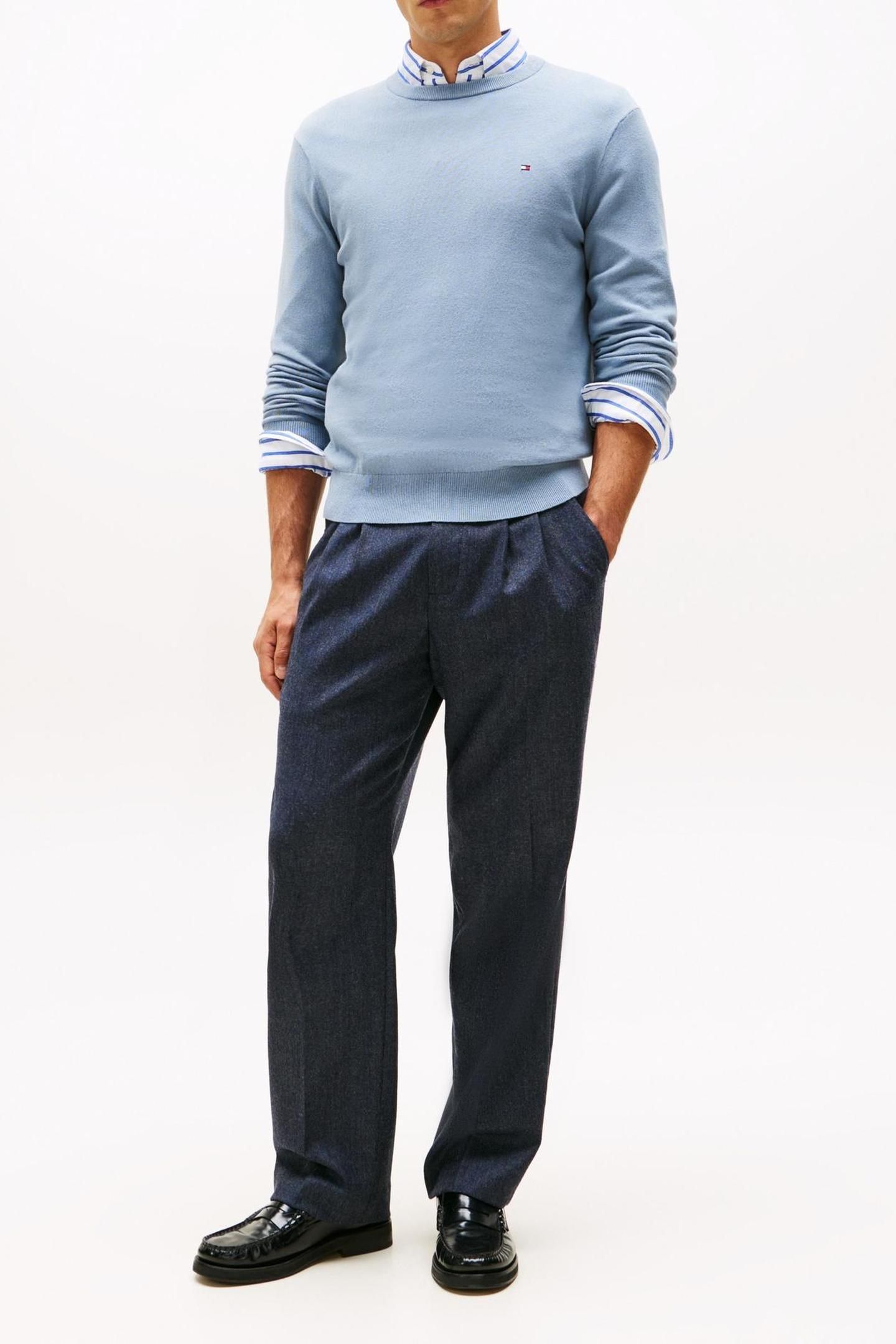 PIMA COTTON CASHMERE SWEATER BRISK BLUE 3