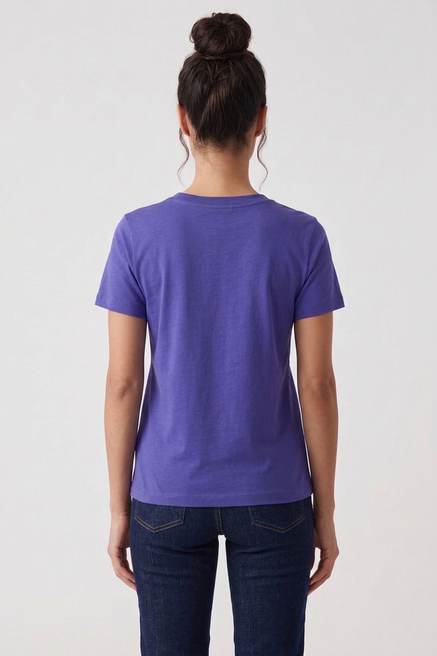 DOUBLE SMILEY® ORGANIC JERSEY T-SHIRT BLUE 2