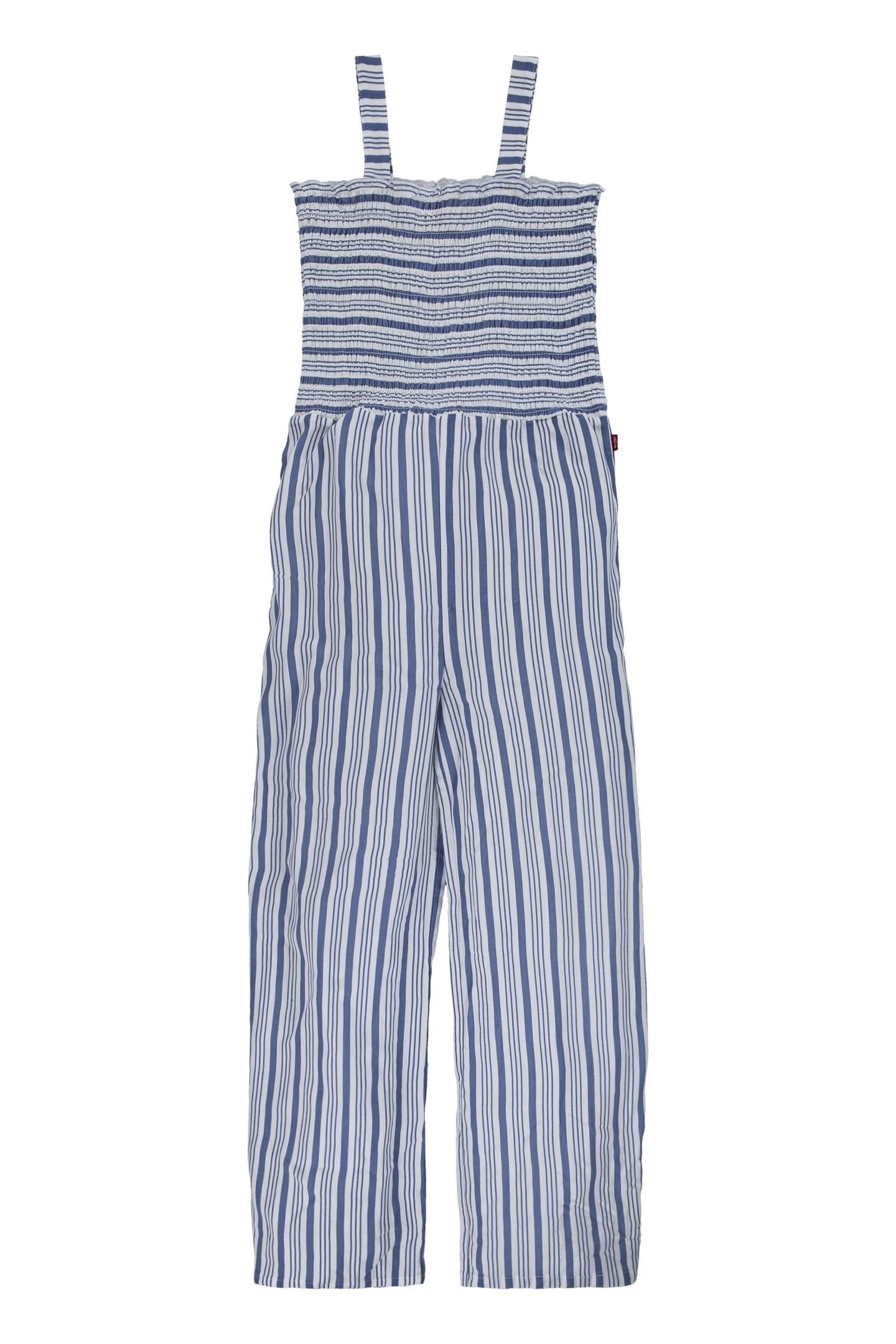 GIRLS SMOCKED JUMPSUIT WHITE 2