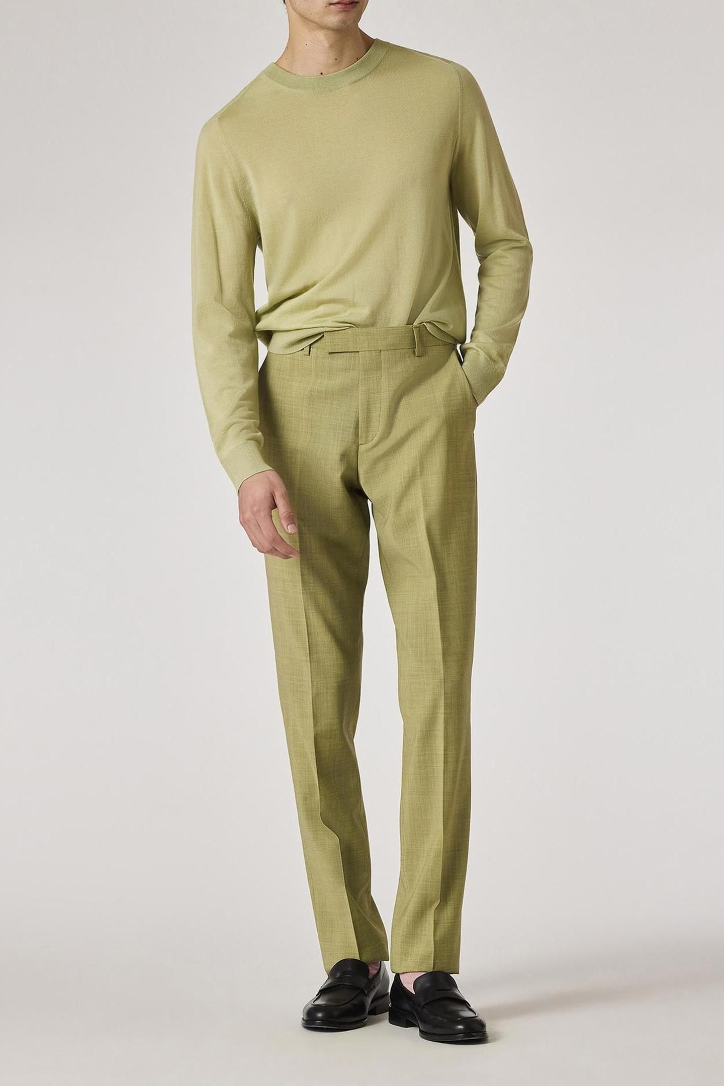 MENS SWEATER CREW NECK LIME GREEN 2