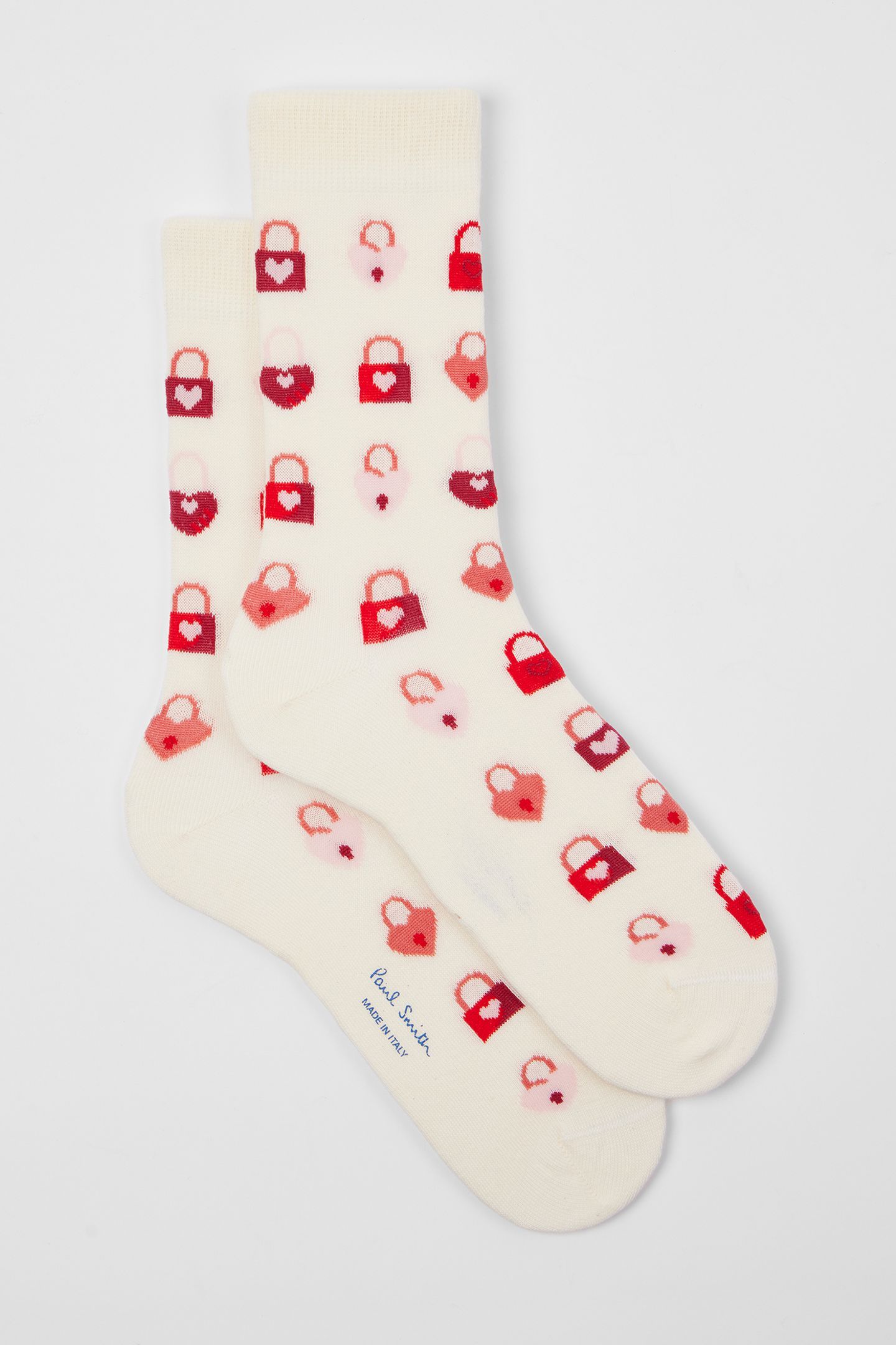 WOMEN SOCK HEART LOCKET OFF WHITE 5