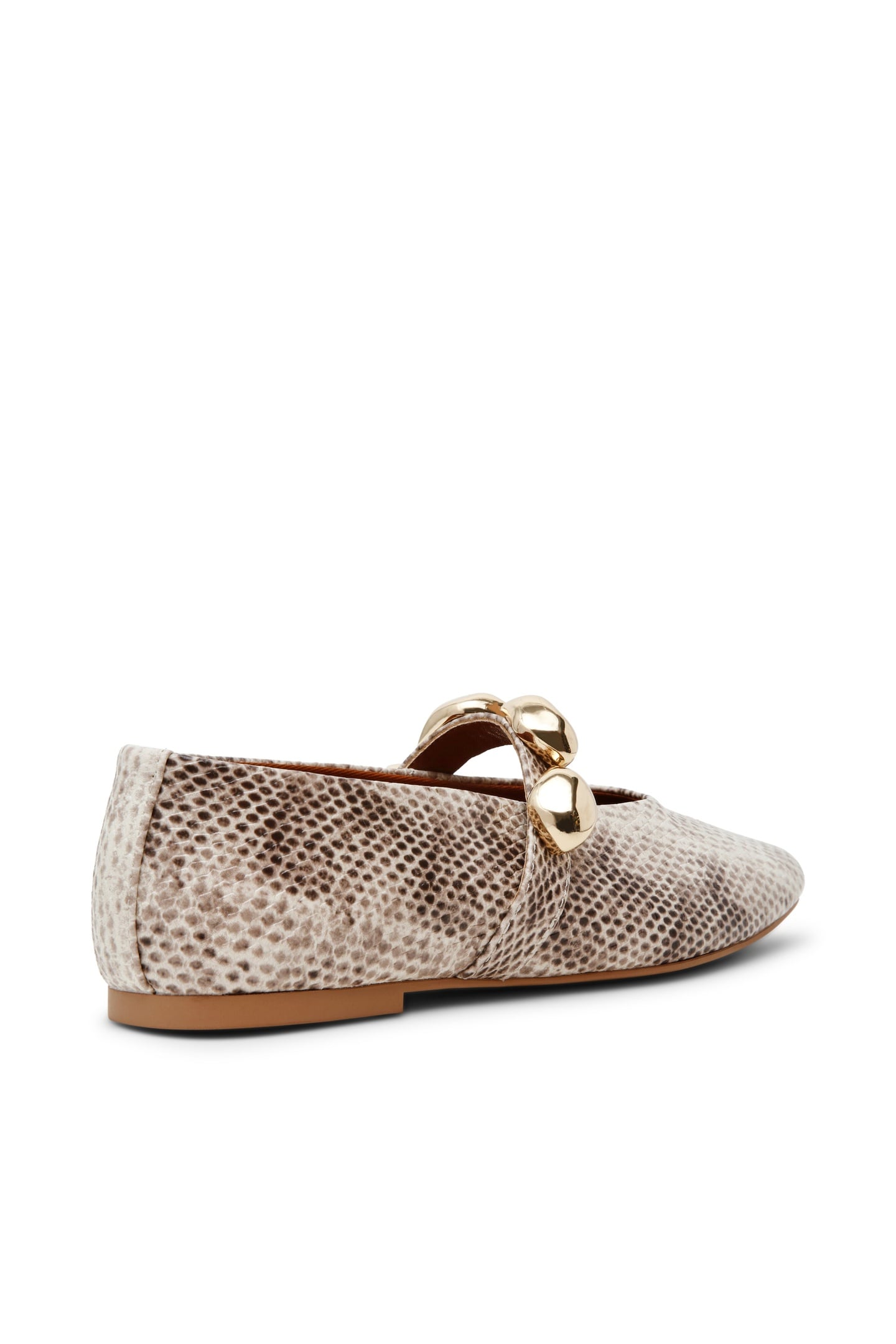 POPPIN FLAT SHOES NATURAL SNAKE 5