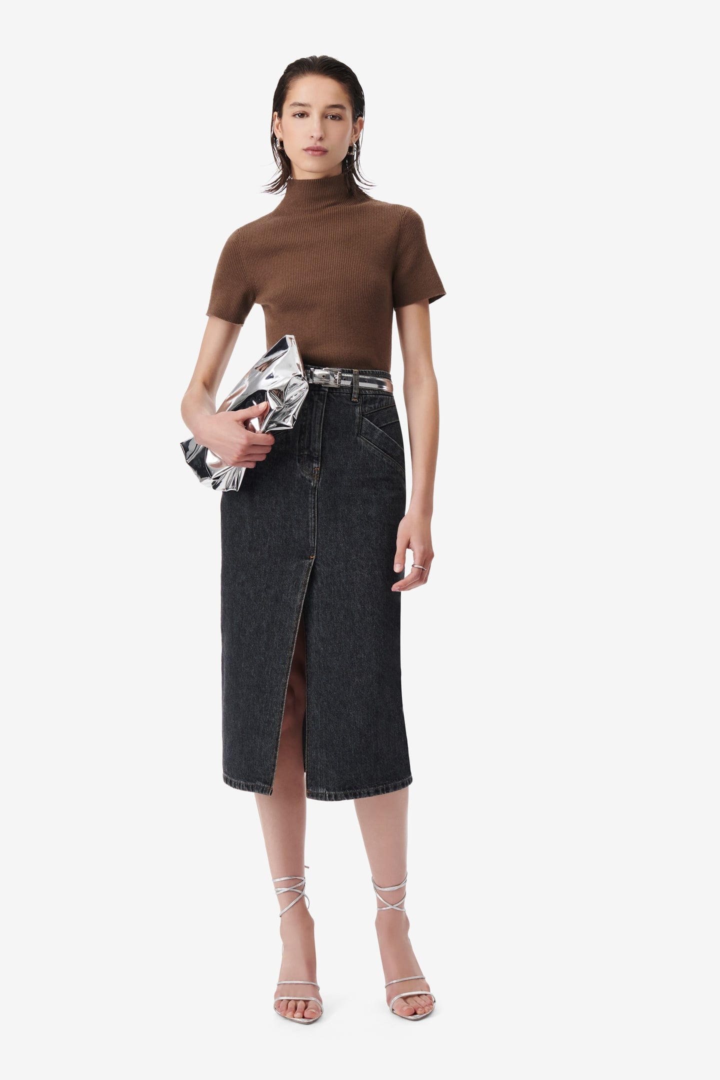 CLARYSSE SKIRT BLACK STONE 1