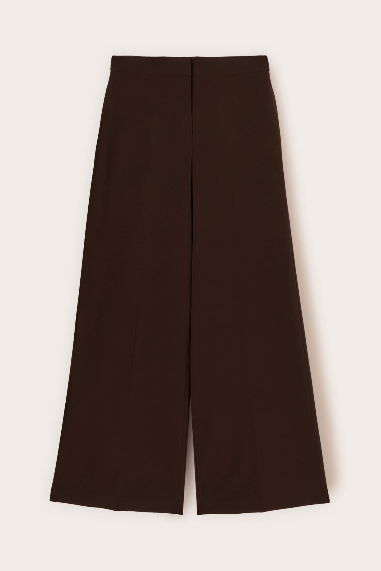 PALAZZO PANTS IN FLANNEL BROWN 4