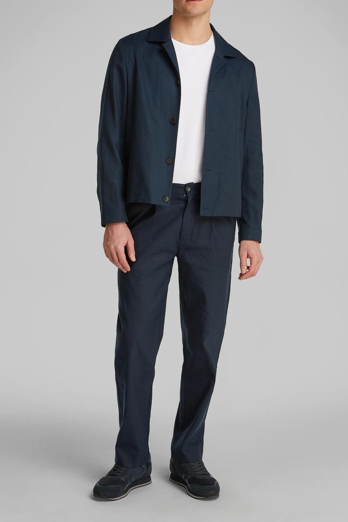 LYOCELL COTTON LINEN BLAZER DARK SAPPHIRE 3