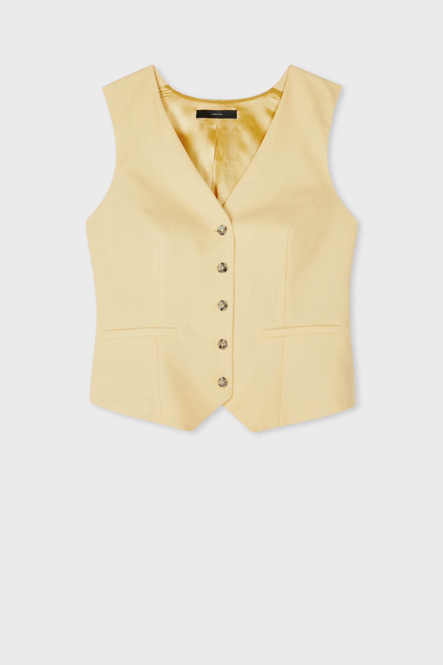 WOMENS WAISTCOAT LEMON YELLOW 5