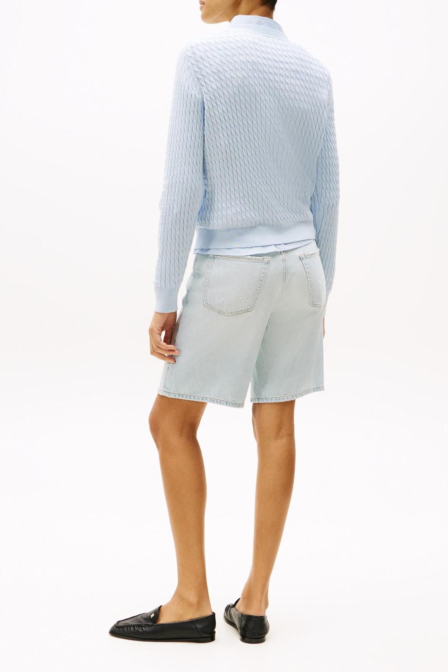 COTTON MINI CABLE SWEATER SKY BLUE 6