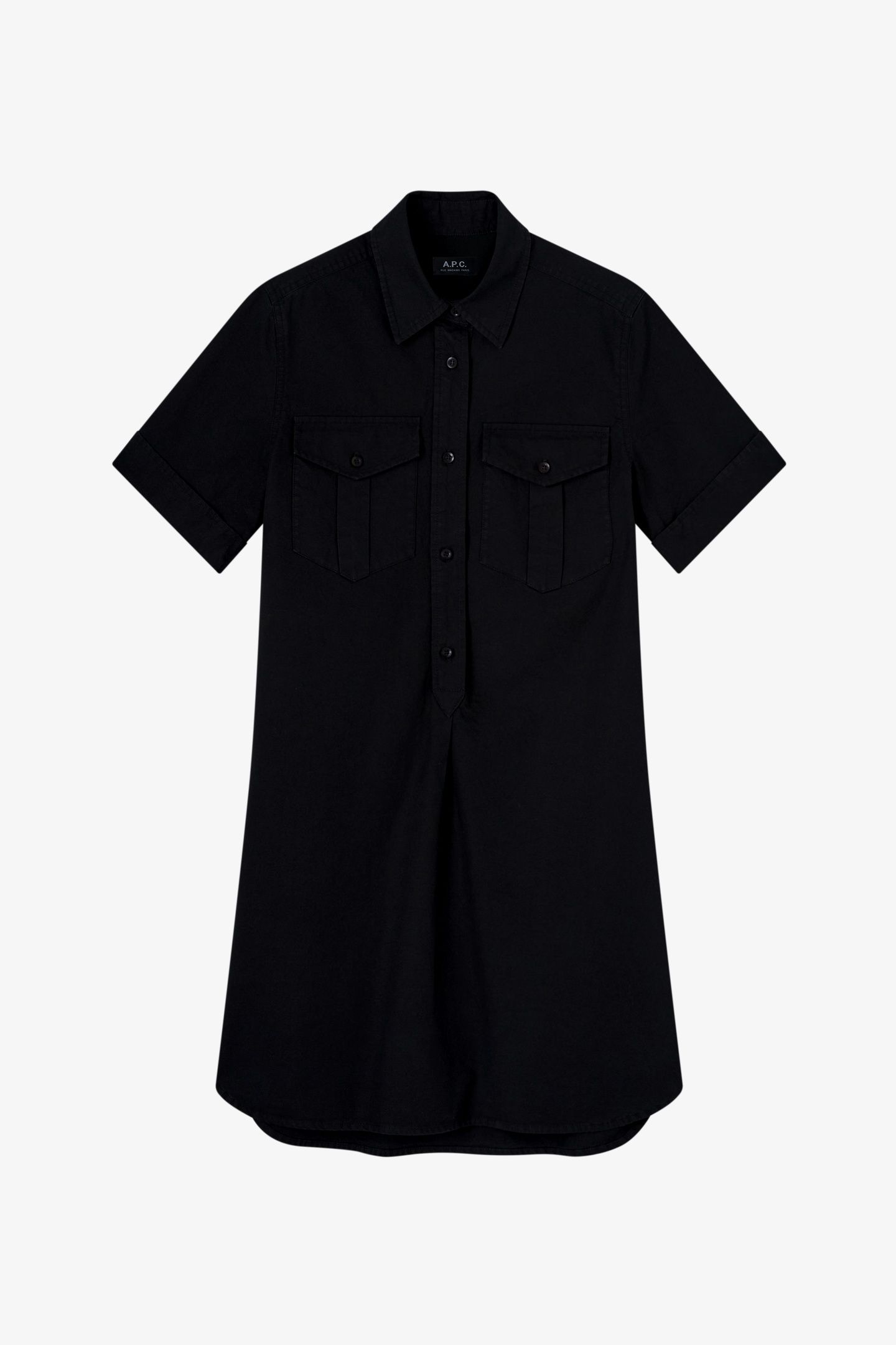ARMY SHIRT DRESS BLACK 3