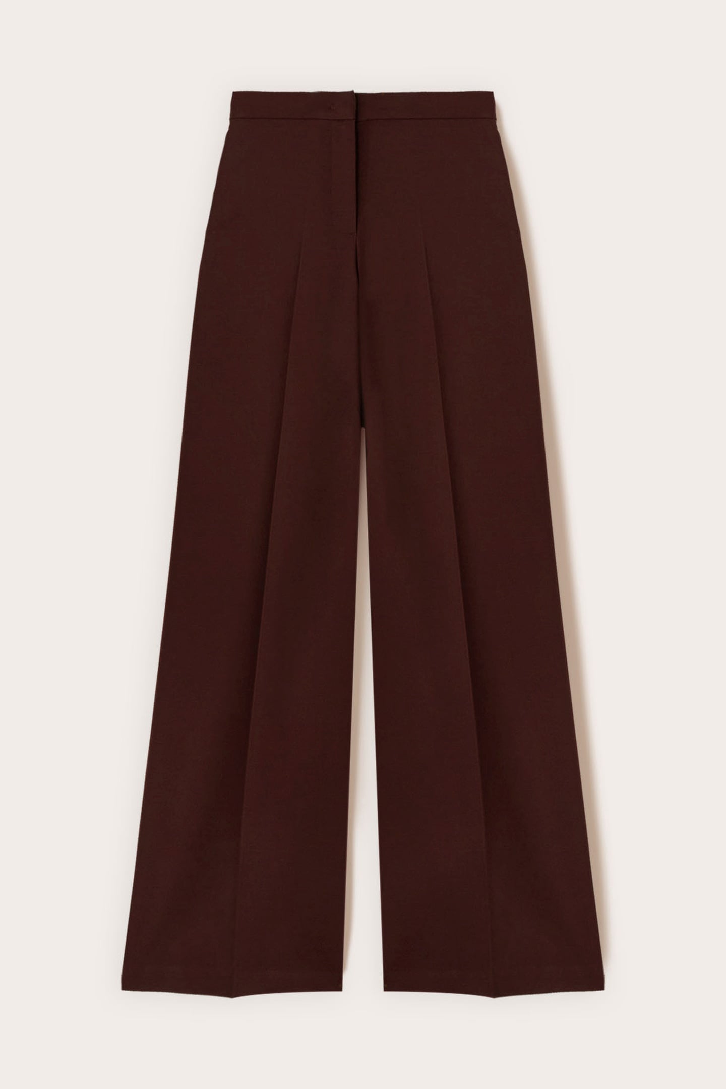 PALAZZO PANTS IN POLYVISCOSE BROWN 4