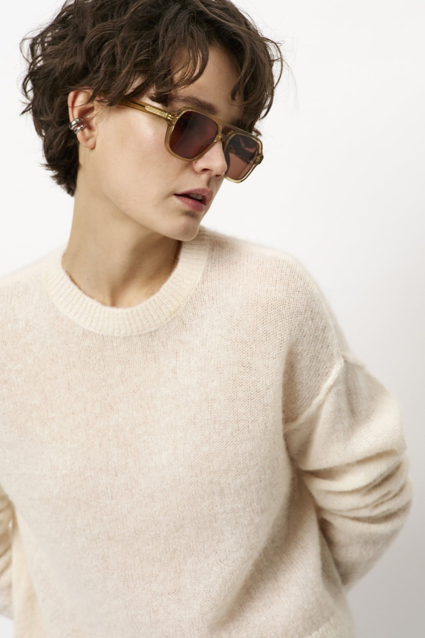 ARIAMA CREWNECK SWEATER OATMEAL CREAM 7