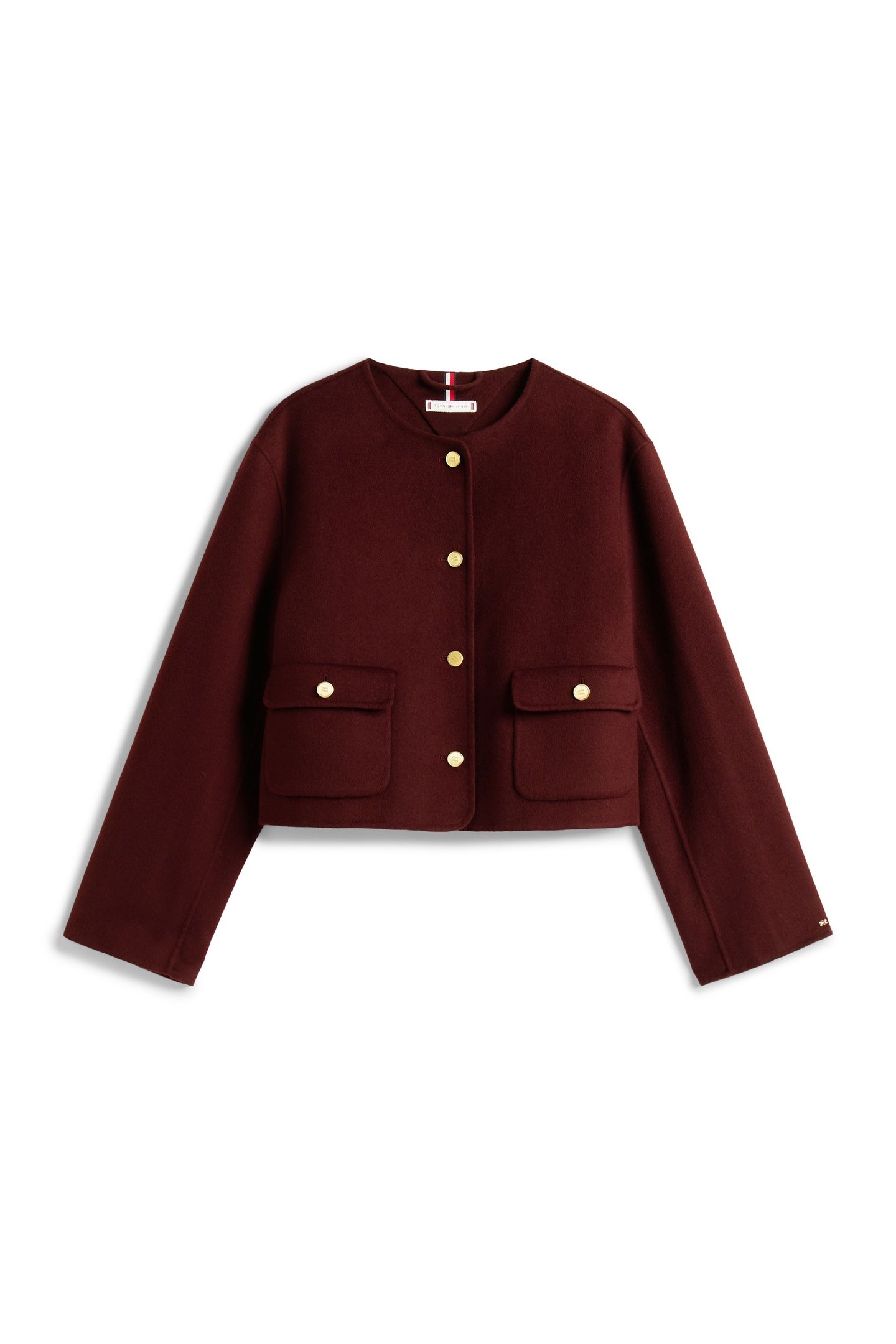 DF WOOL BLEND REG JACKET DEEP BURGUNDY 4