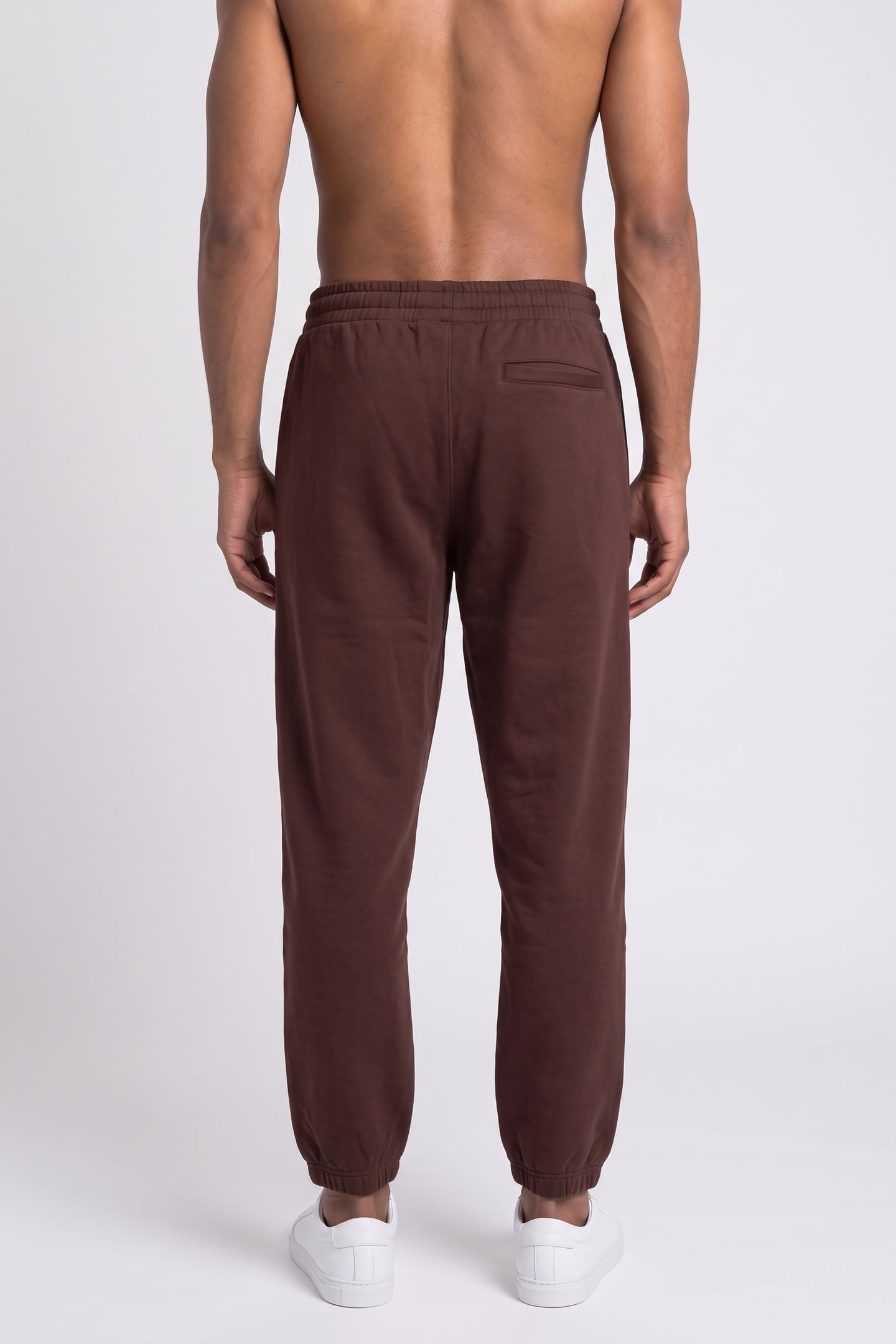 EU 350TERRY GRAPHIC SWEATPANTS RICH BROWN 2