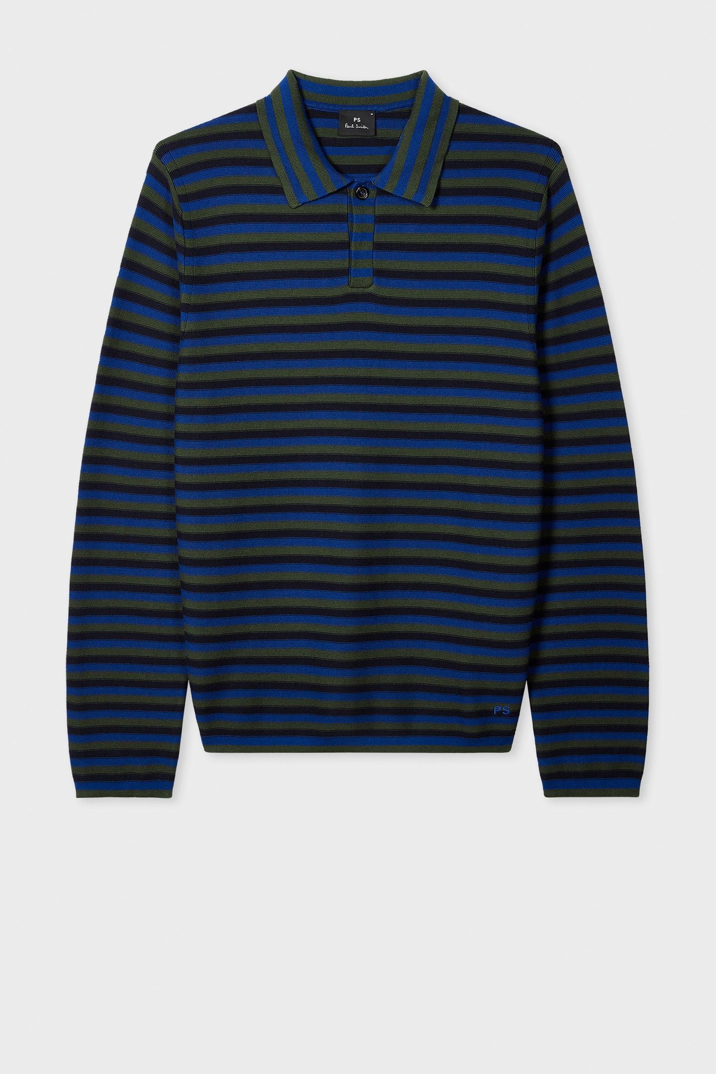 MENS SWEATER LS POLO VERY DARK NAVY 4