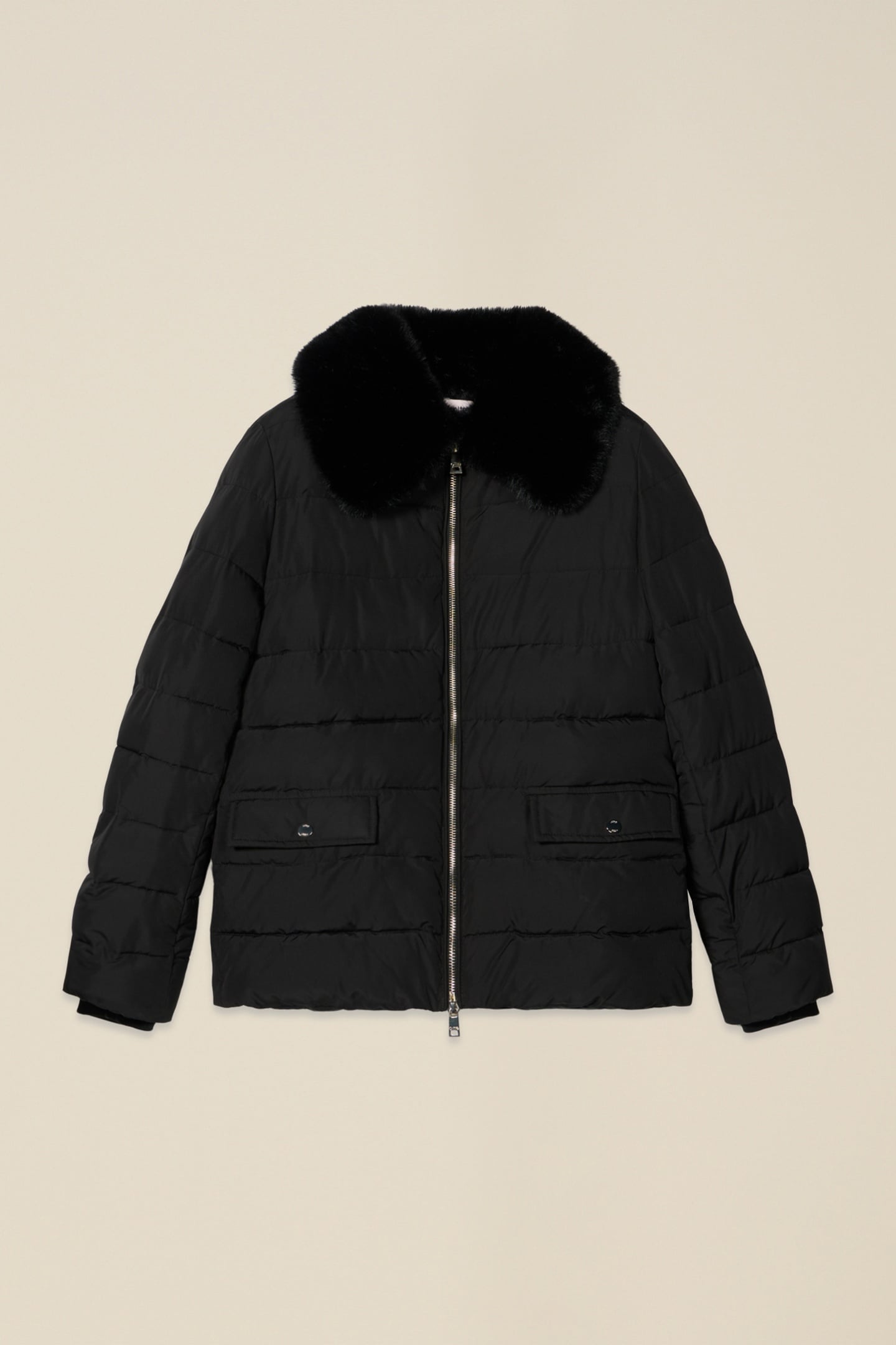 DOWN JACKET WITH PLUSH COLLAR BLACK 3