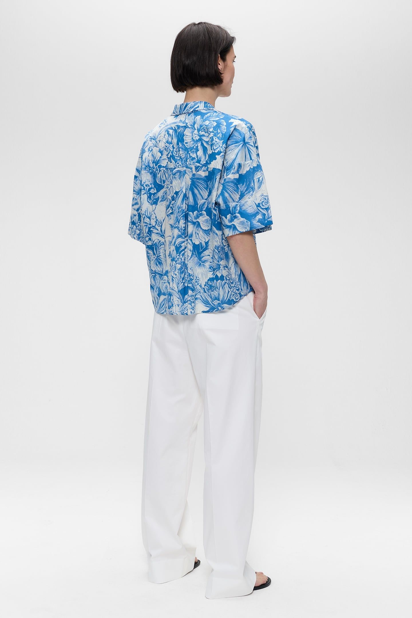 BOXY PRINTED SHIRT WATER BLUE 3