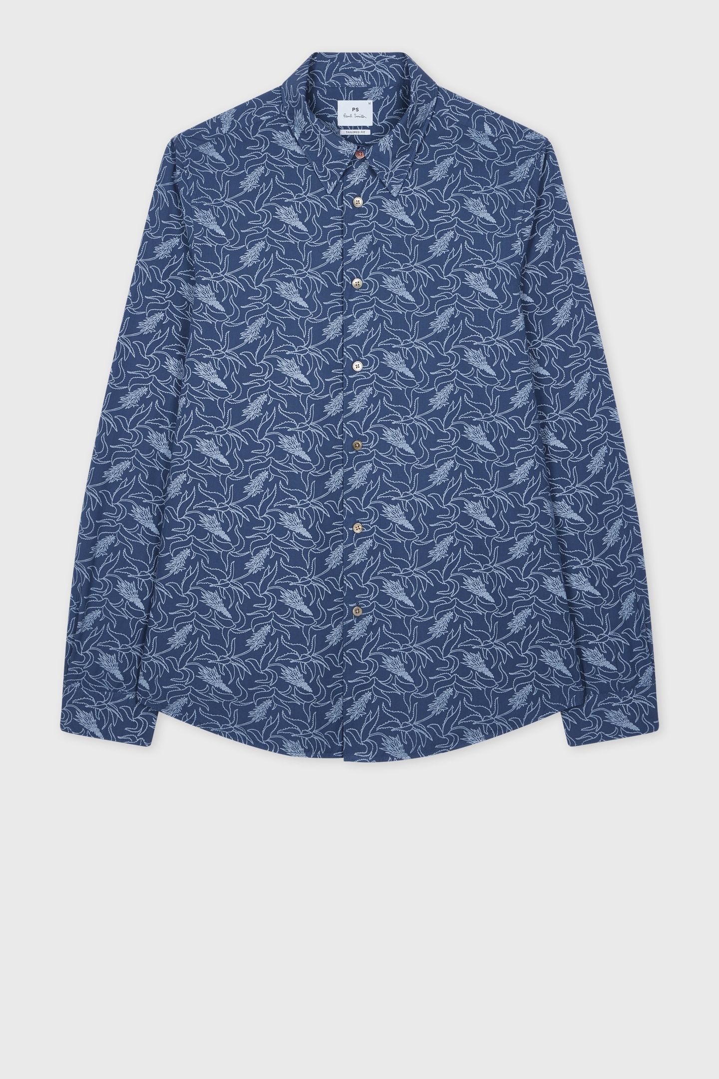 MENS LS TAILORED FIT SHIRT COBALT BLUE 1
