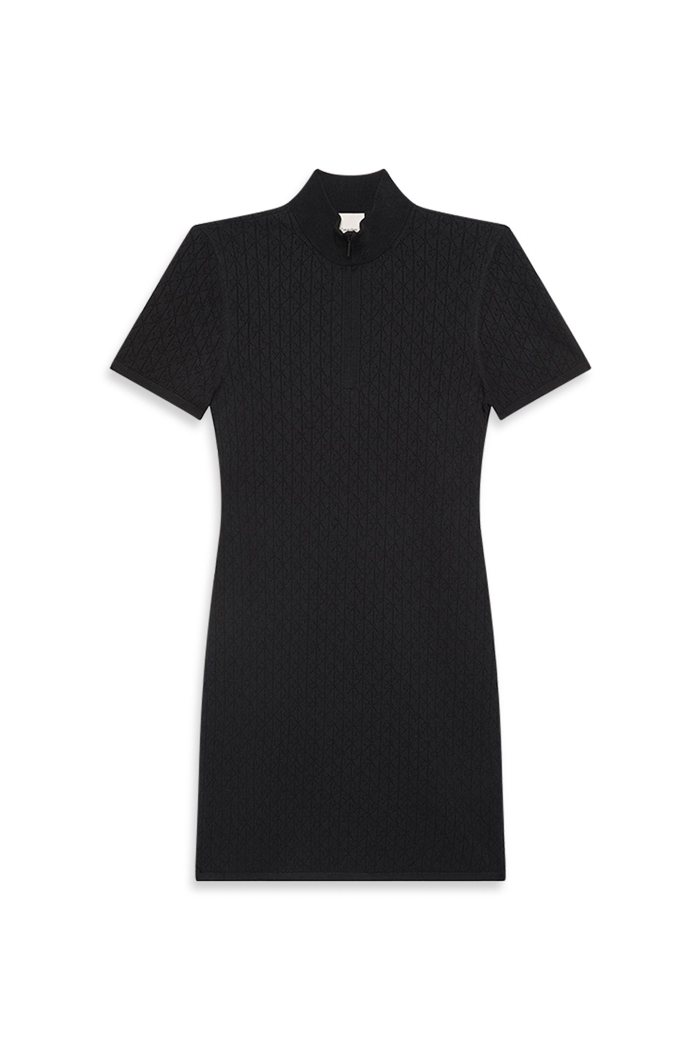 SPORTY 1/4 ZIP MINI DRESS BLACK 4