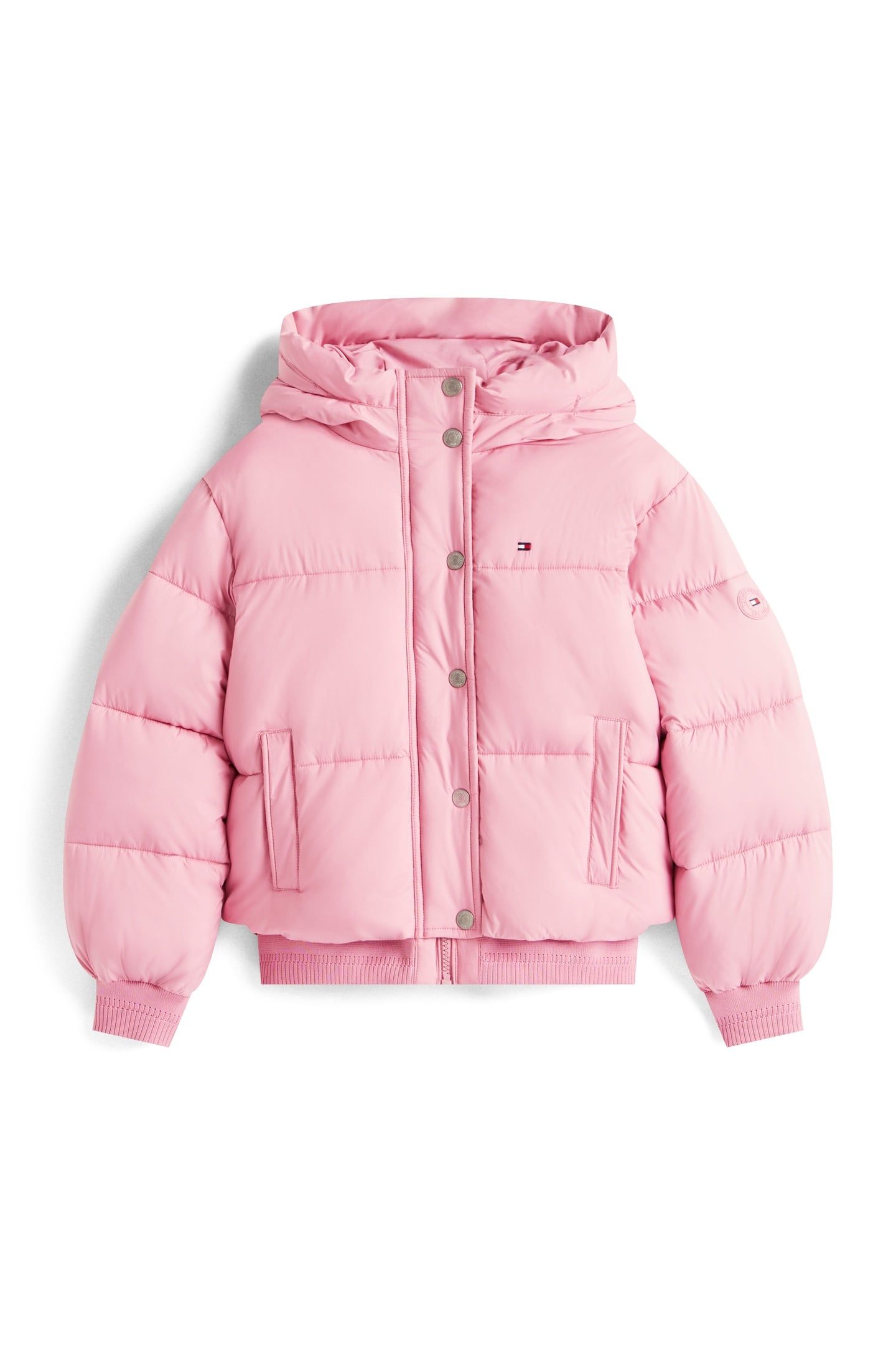 GIRLS BRANDED PUFFER JACKET MYSTIC PINK 4