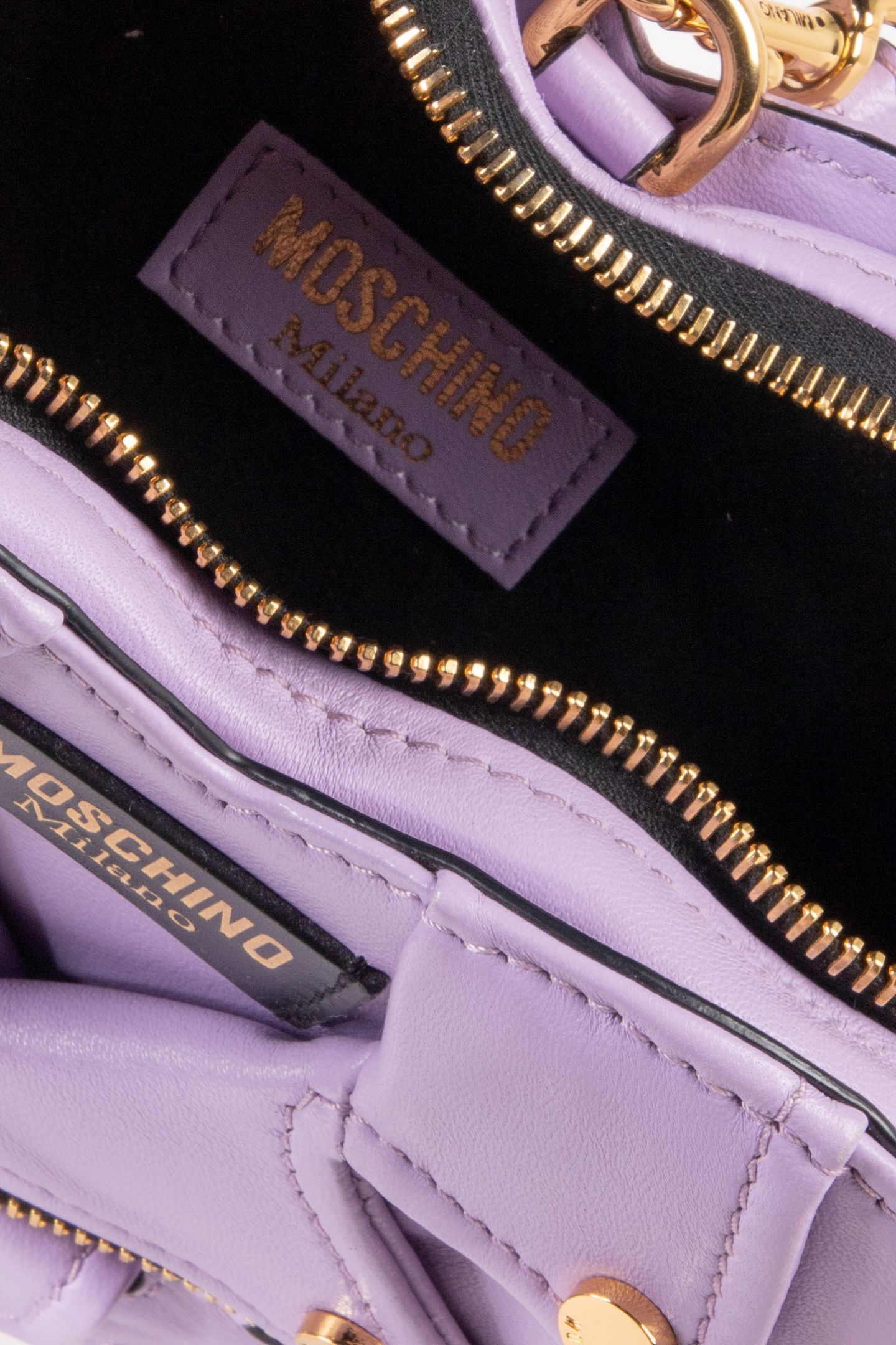 HEART BIKER BAG IN NAPPA LEATHER PURPLE 5