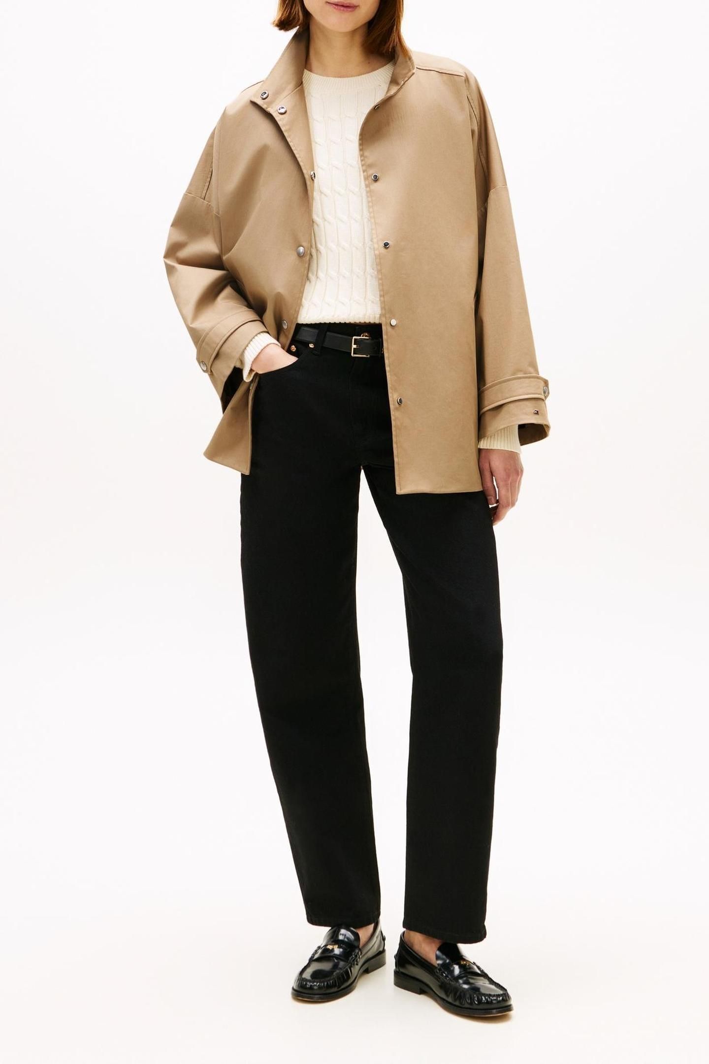 COTTON BLEND RELAXED JACKET BEIGE 1