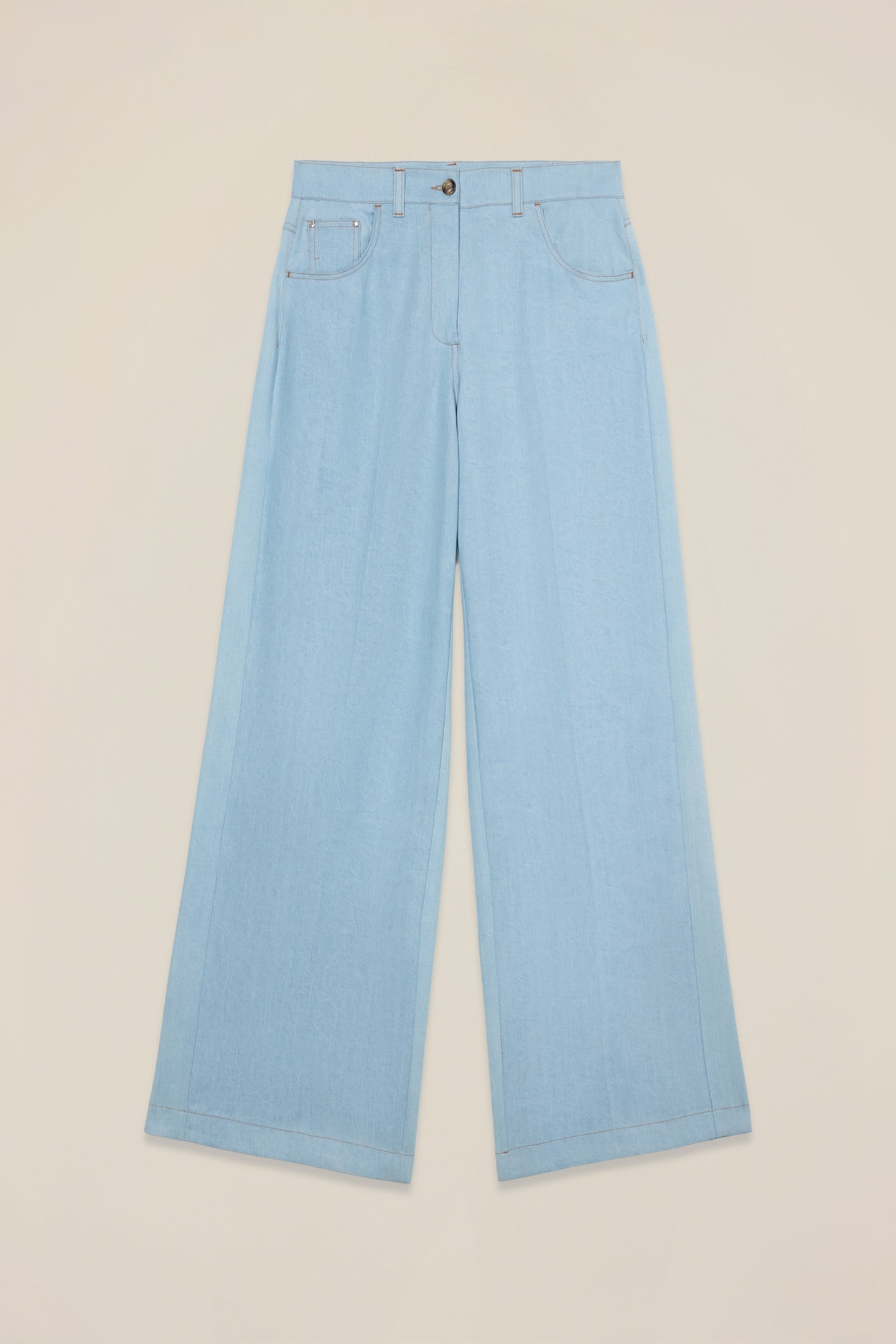 PALAZZO PANTS IN TENCEL LIGHT BLUE 3