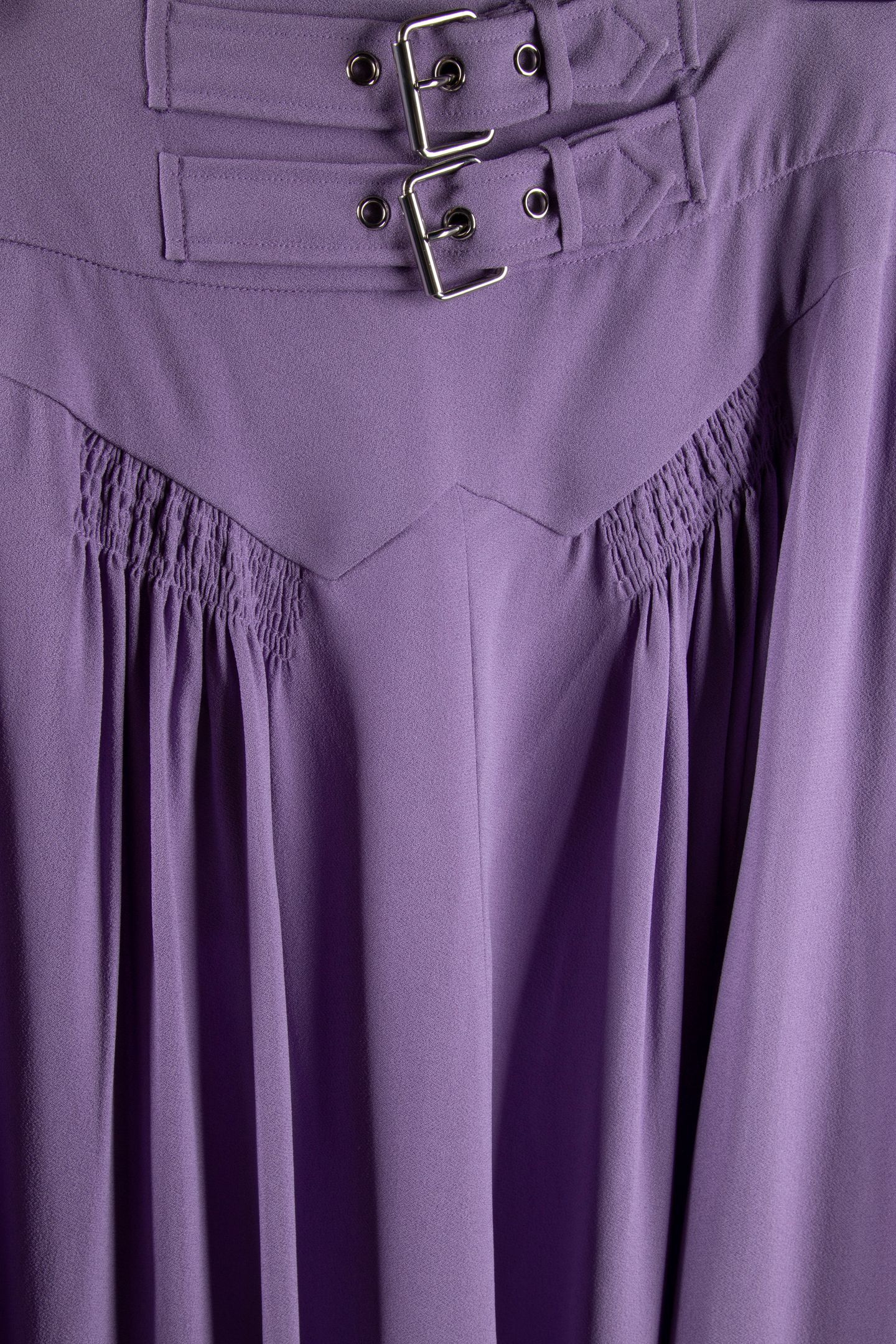 ENVERS SATIN BONDAGE BUCKLE SKIRT PURPLE 4