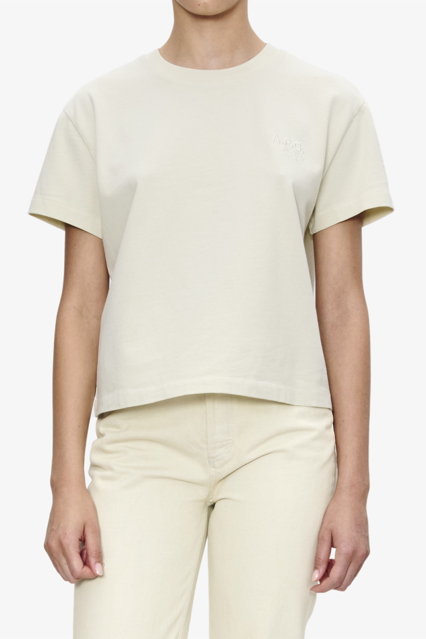 T-SHIRT BOXY RUE MADAME WASHED INDIGO/ECRU 1