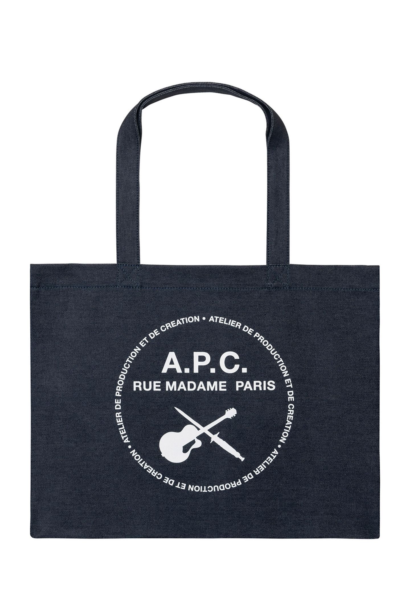 UNISEX SHOPPING BAG GUITAR DAGGER INDIGO 1