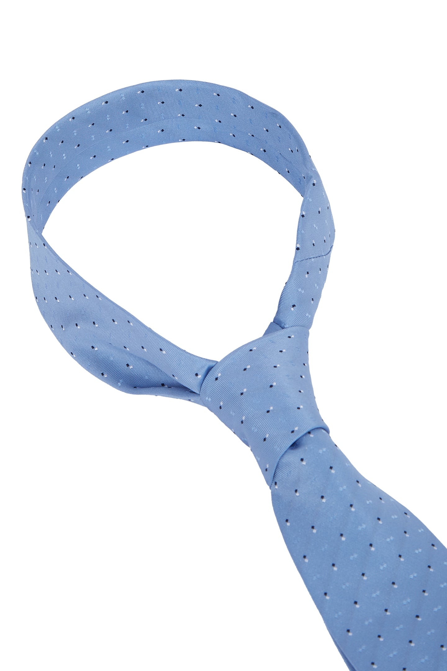 DOUBLE DOTS SILK TIE VISTA BLUE 2