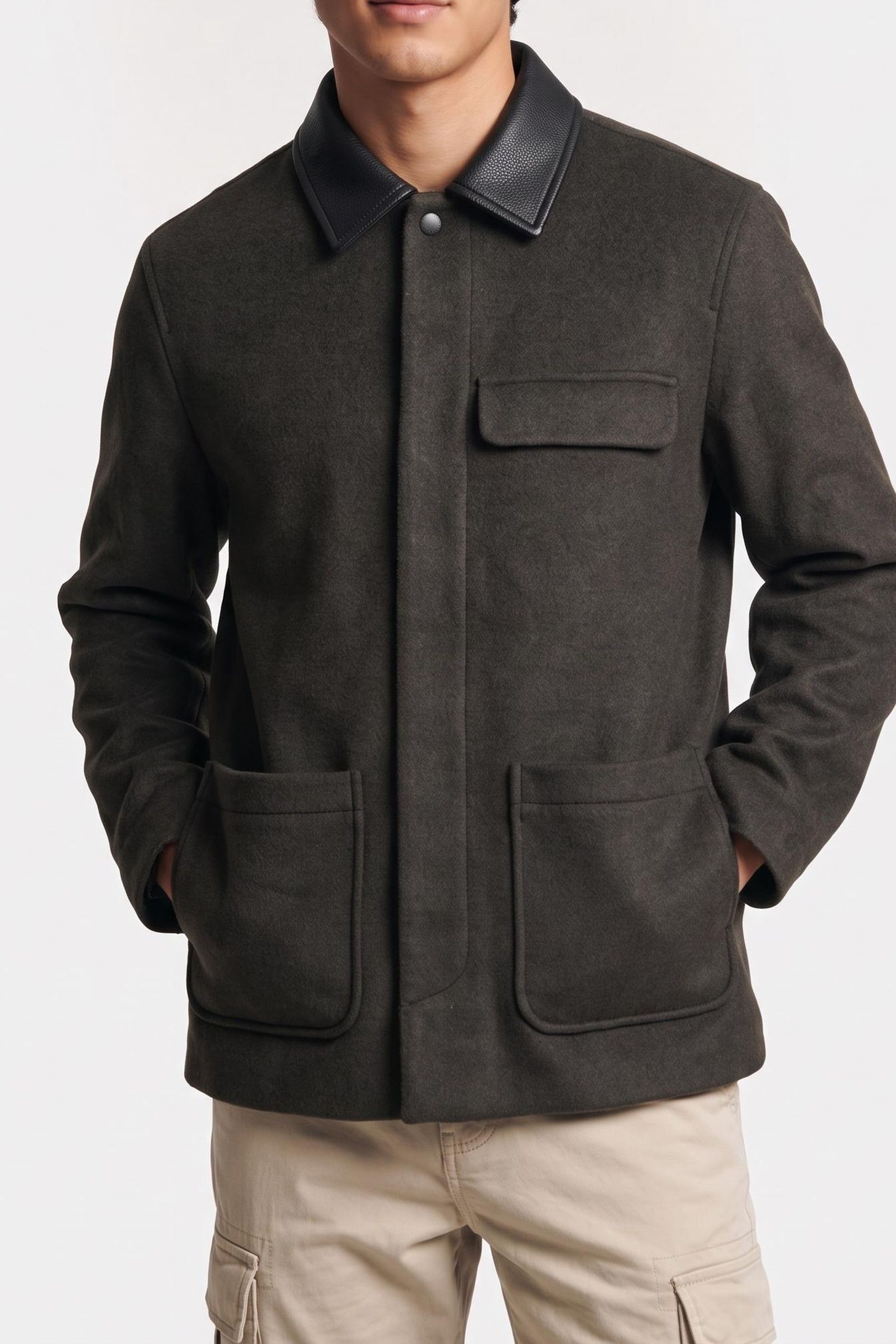LS MELTON WOOL BLEND PEAT 1