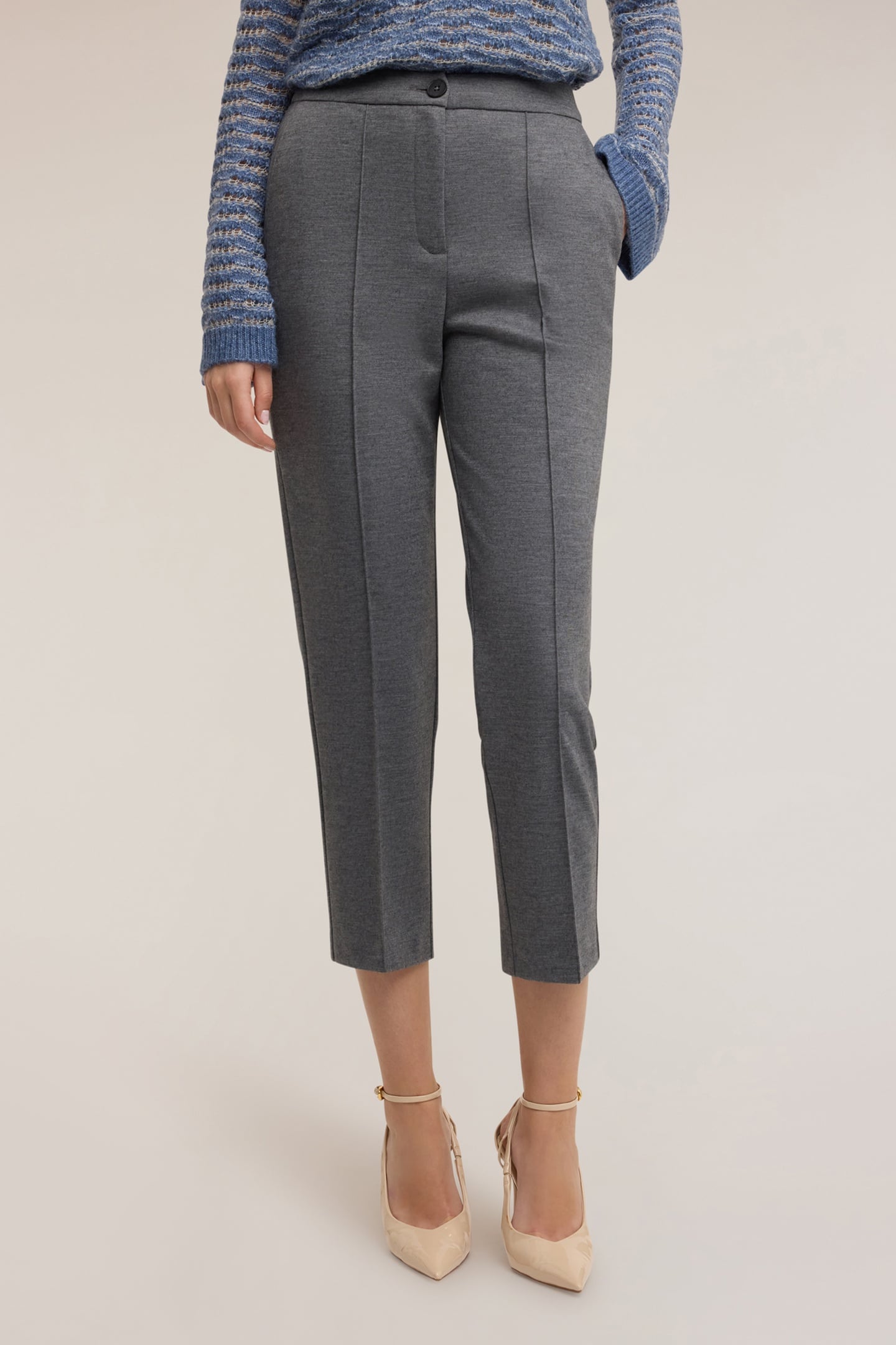 JERSEY TROUSERS IN WOOL BLEND GREY 2