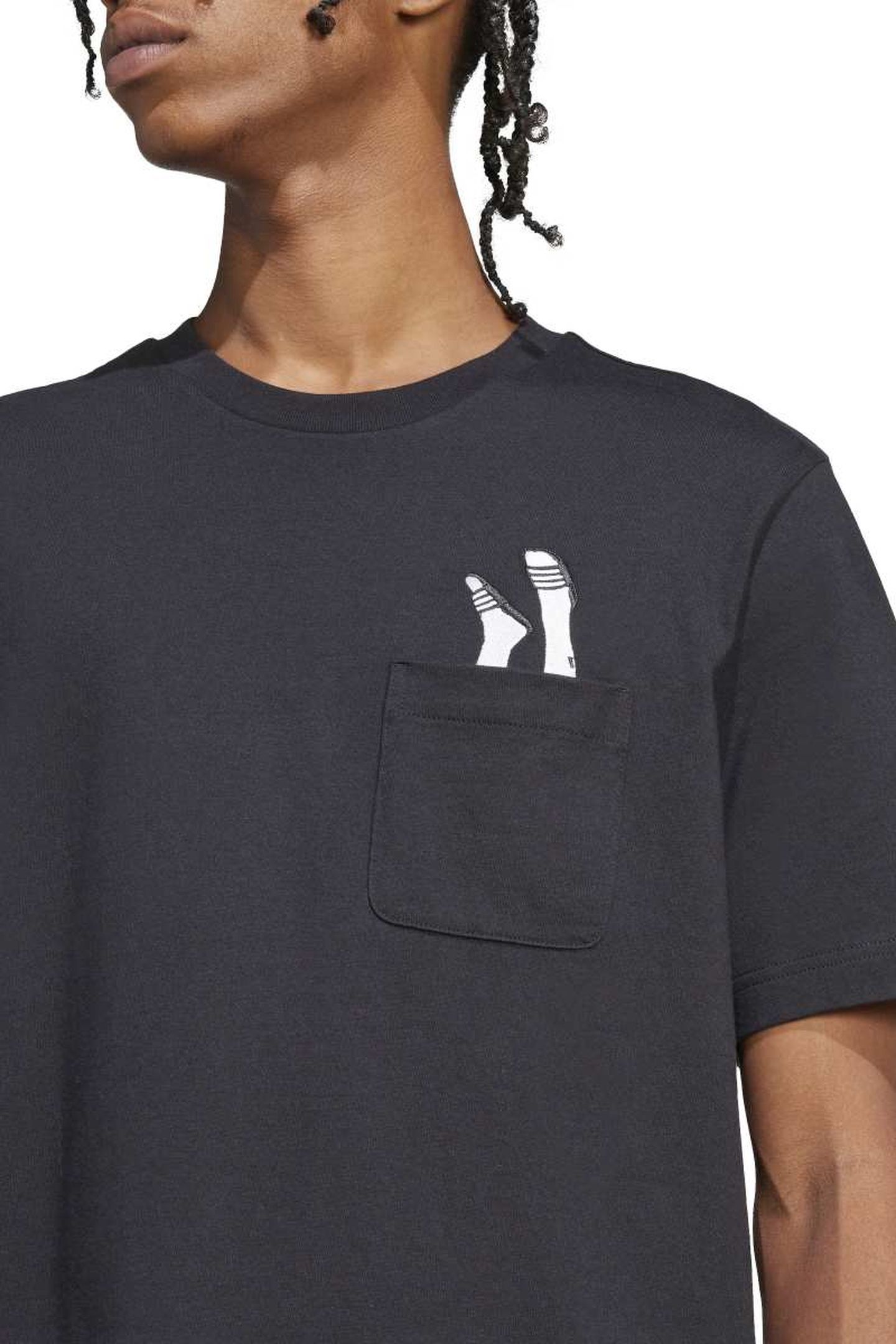 UNISEX L SLIDE PKT TEE BLACK 7