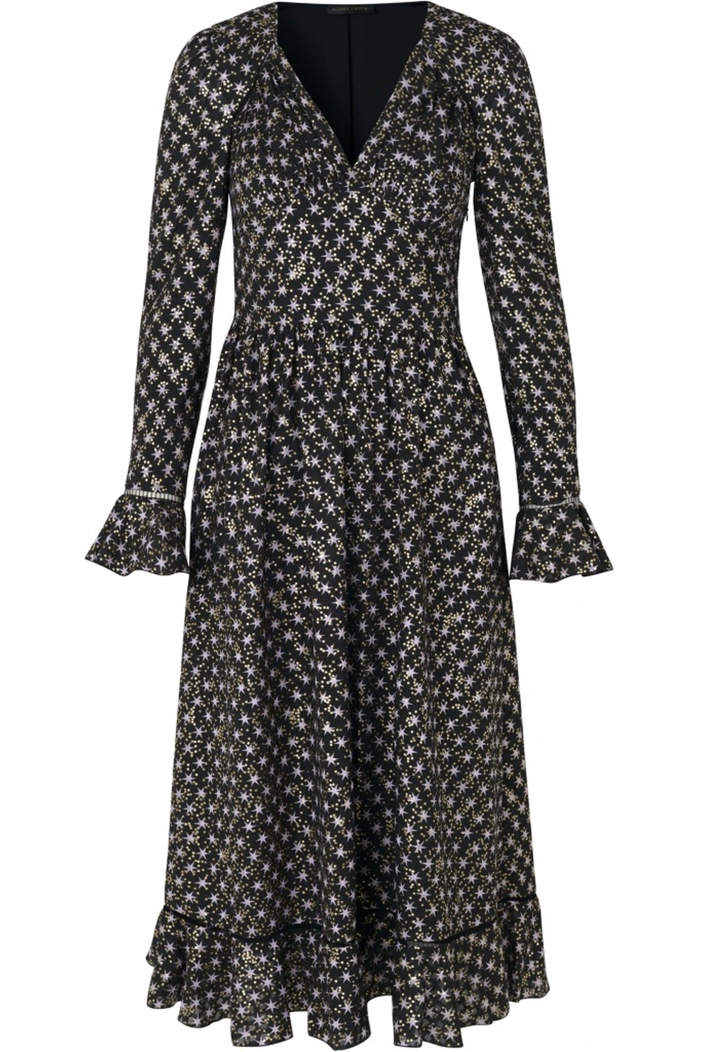 WILLIAM DRESS LONG STARS BLACK 1