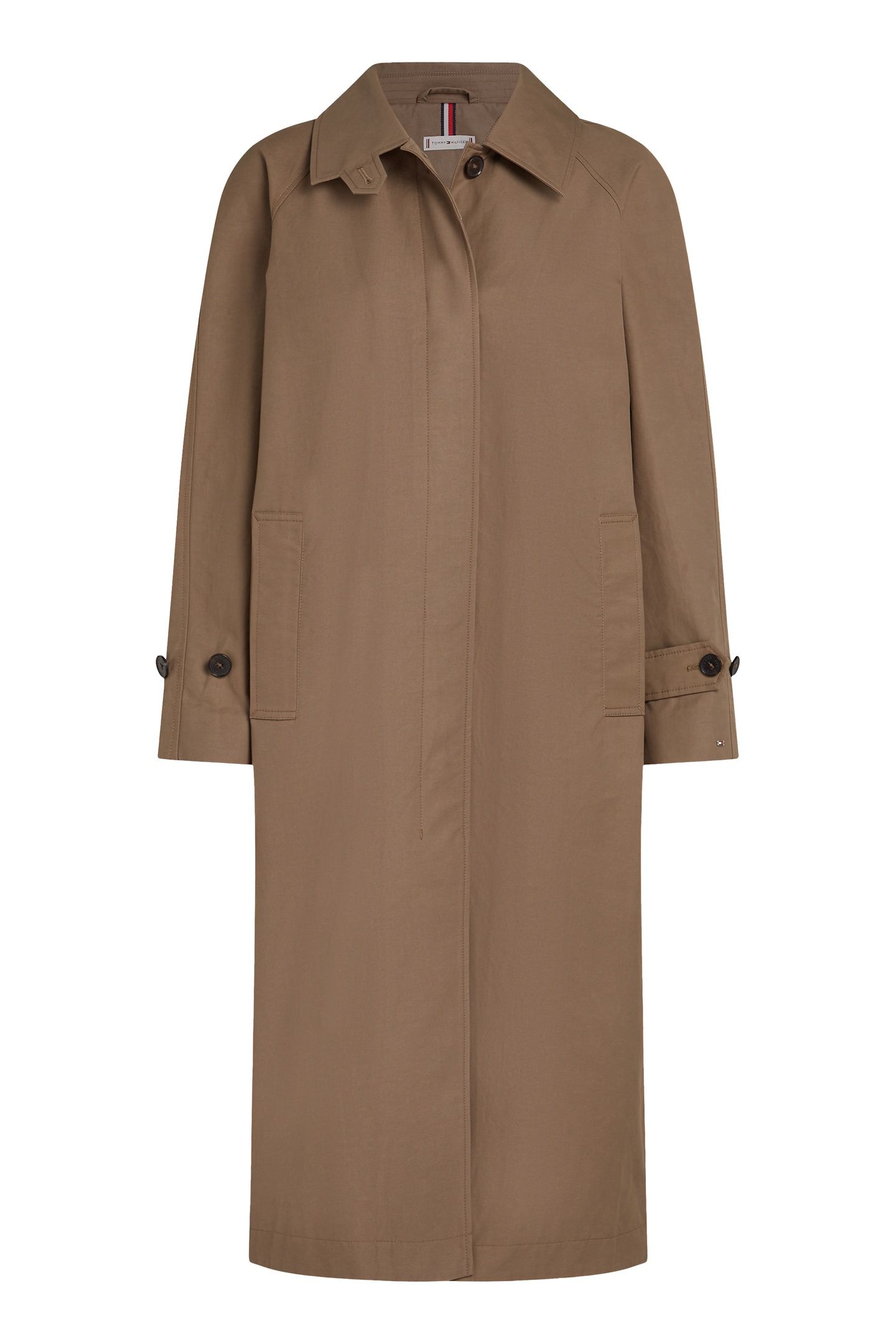 COTTON NYLON MAC COAT TUNDRA BROWN 4