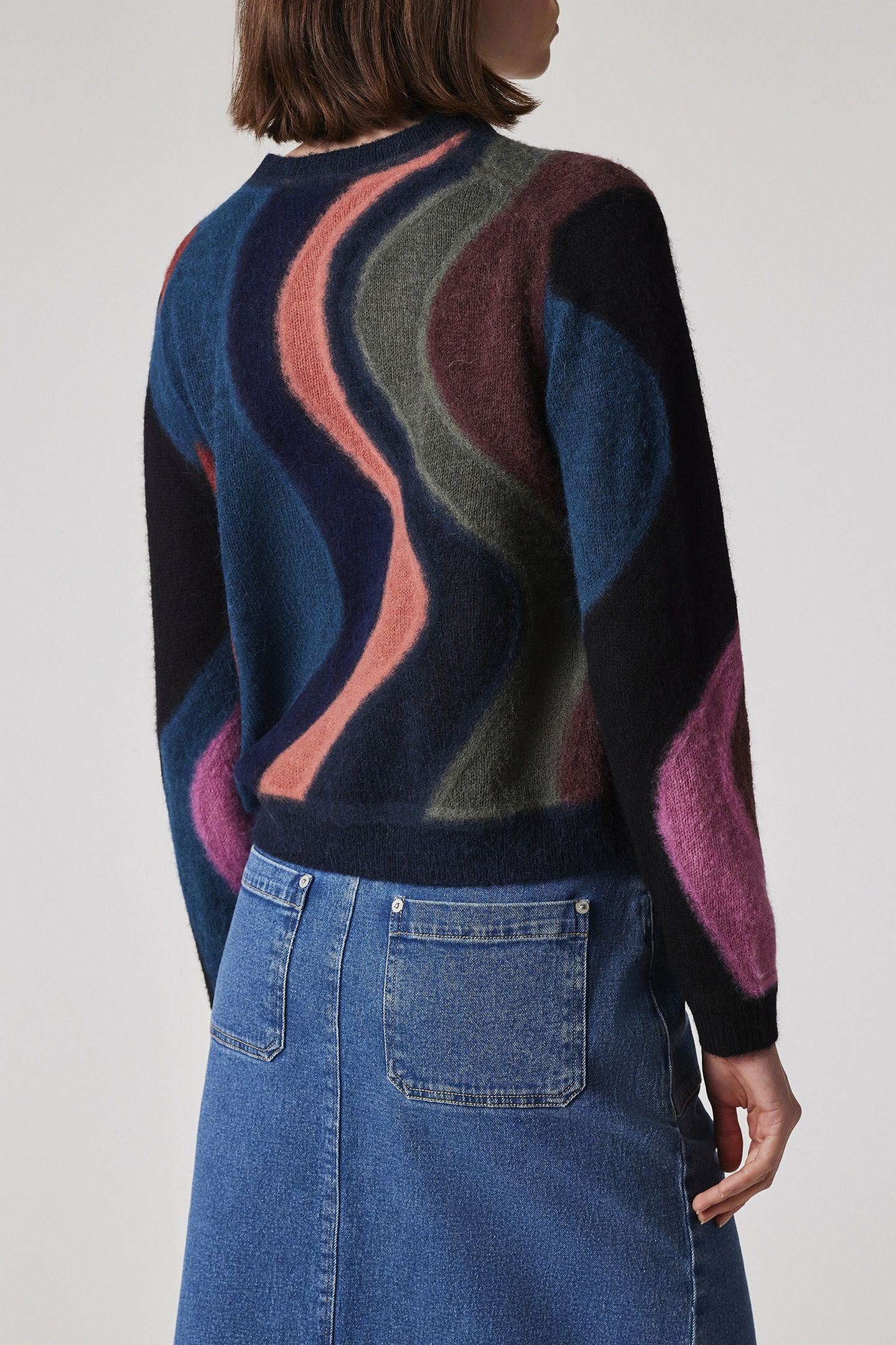 WOMENS KNITTED SWEATER CREW NECK BLACK 3