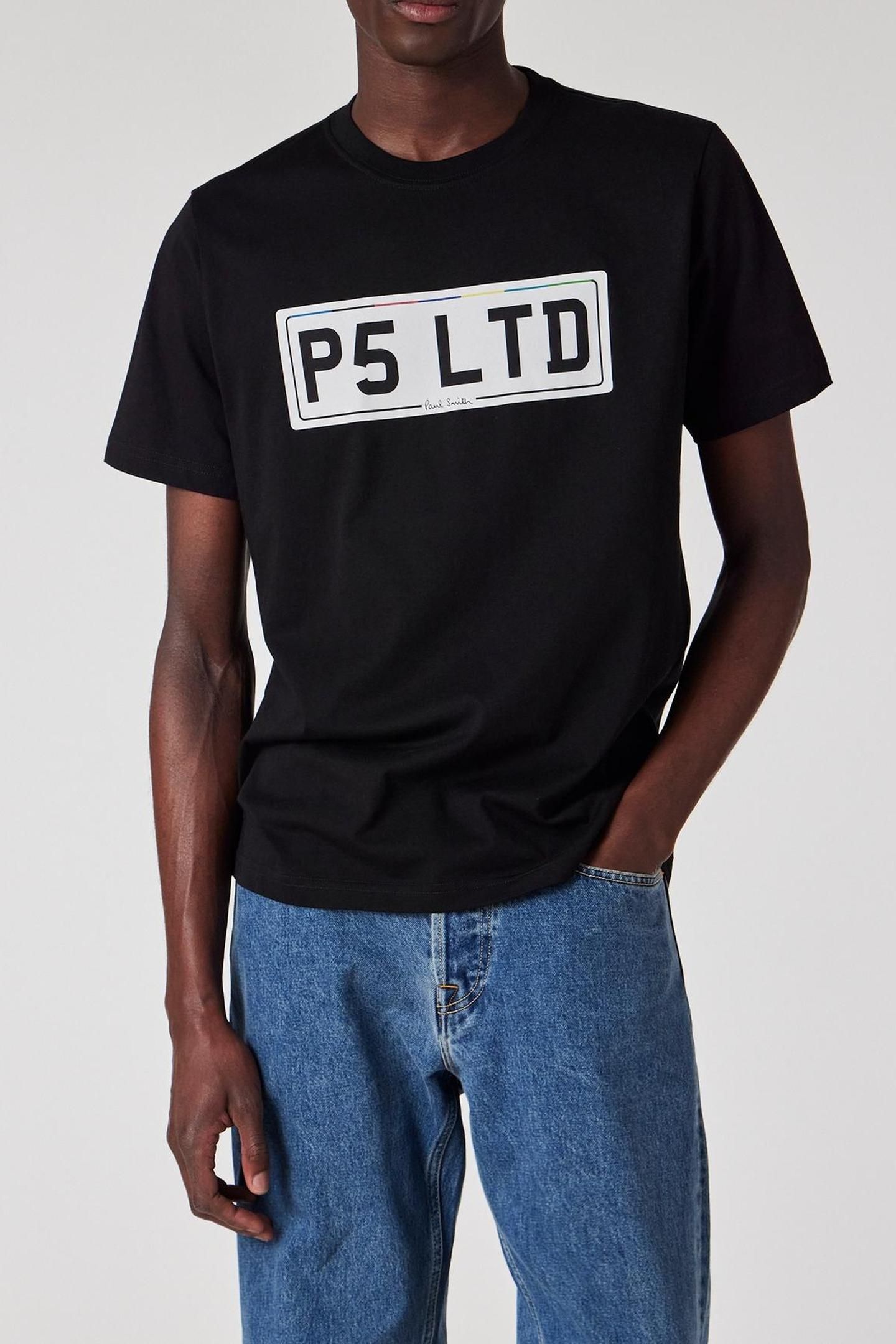 MENS REG FIT SS T SHIRT P5 LTD BLACK 2