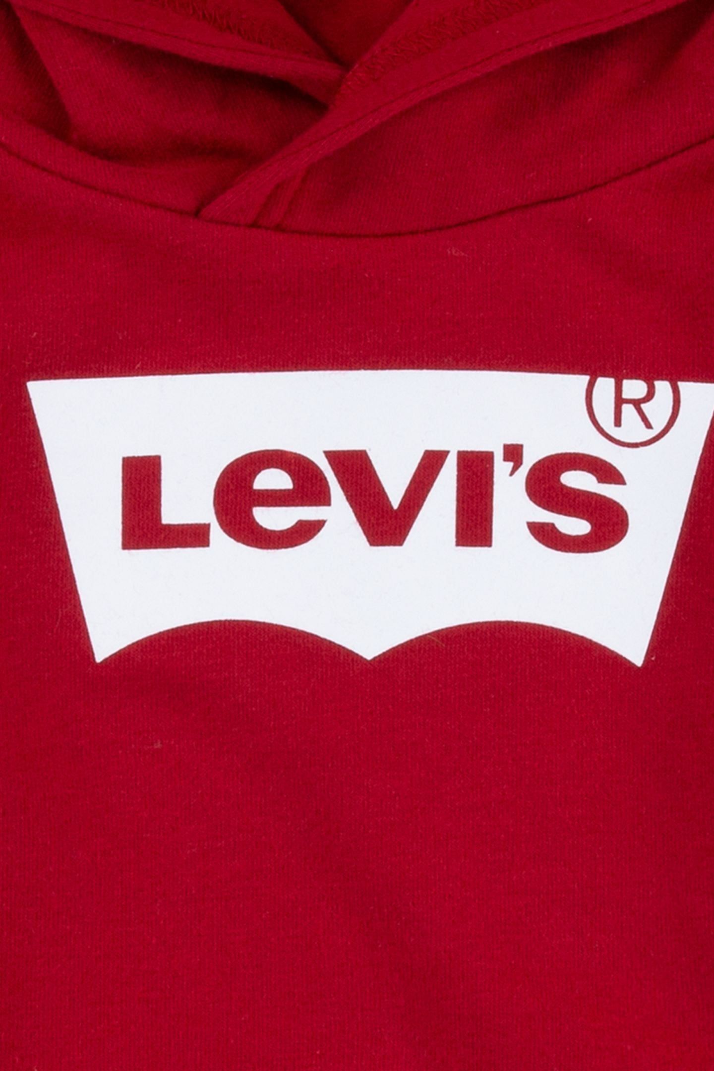 BOYS BATWING SCREENPRINT HOODIE LEVIS RED/ WHITE 3
