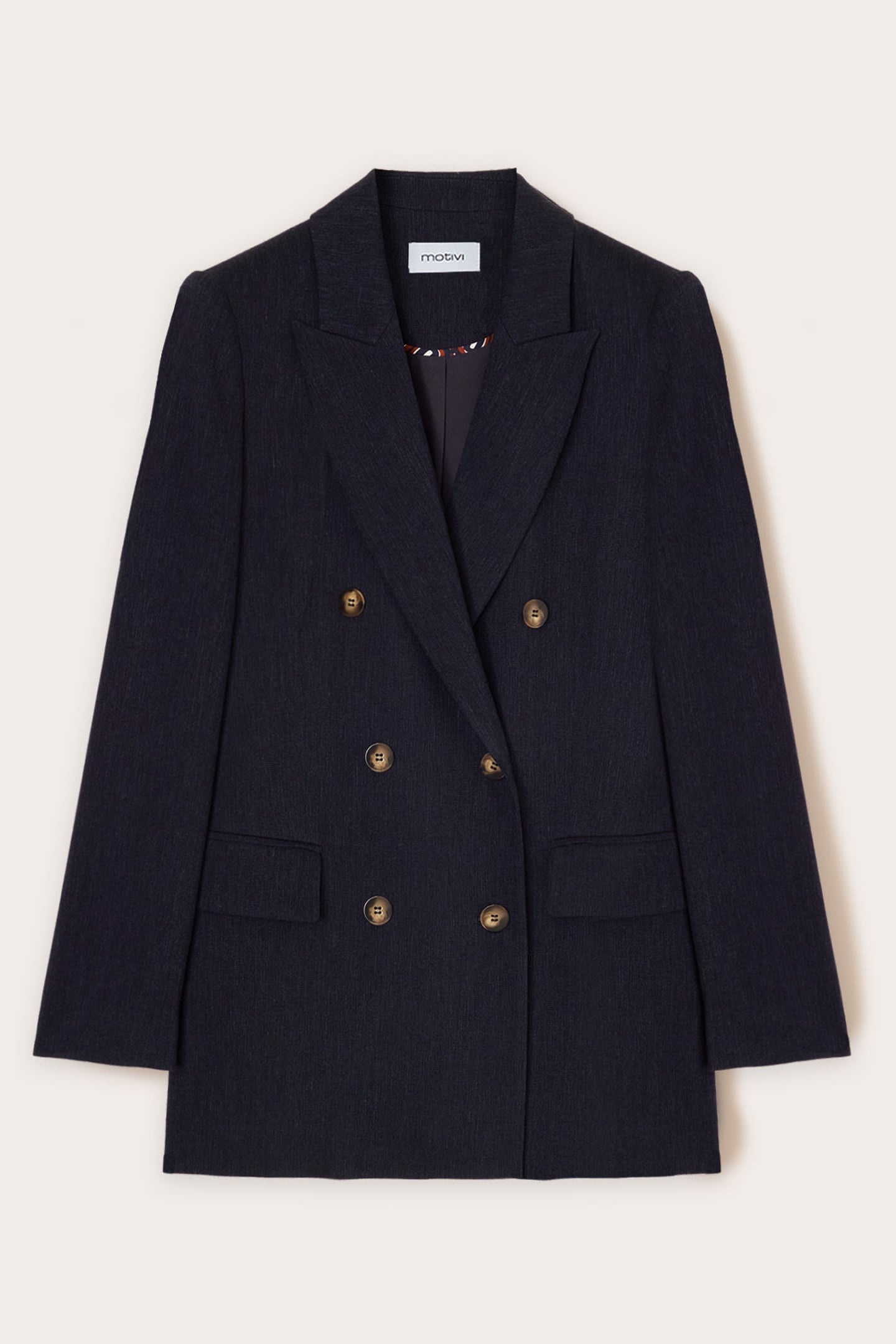 LONG DOUBLE-BREASTED JACKET BLUE 5
