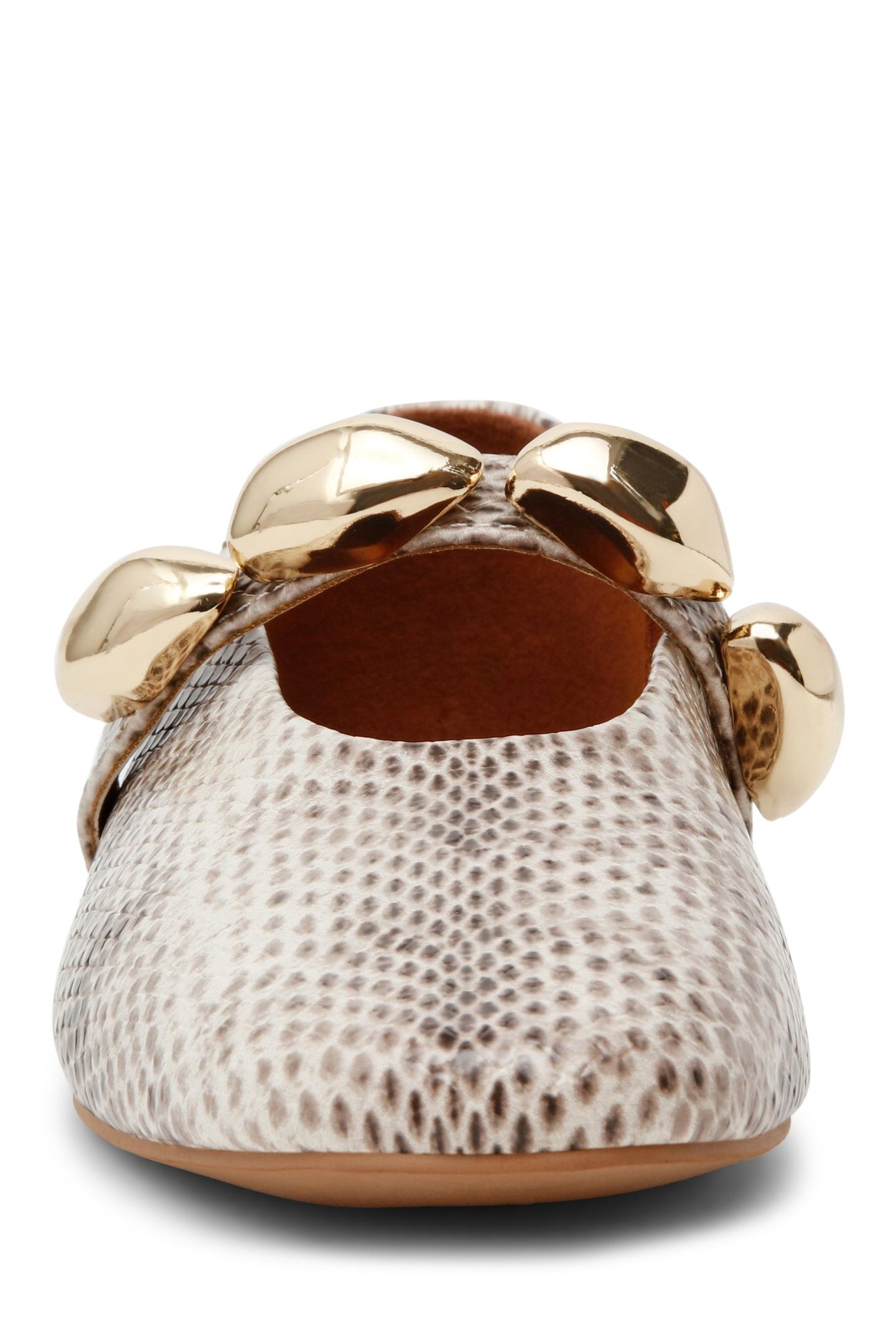 POPPIN FLAT SHOES NATURAL SNAKE 7