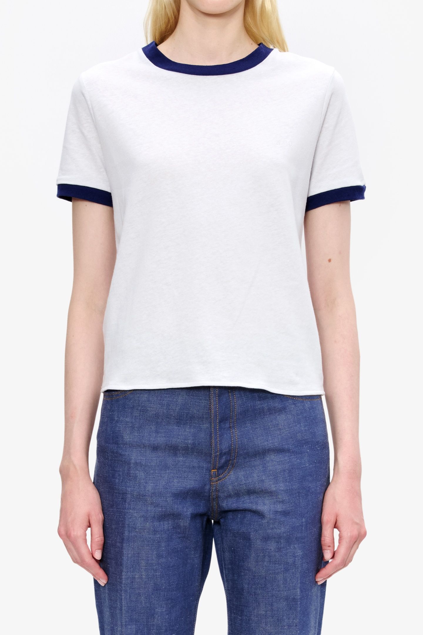 T-SHIRT SHORT SLEEVE CONTRAST CHALK 1