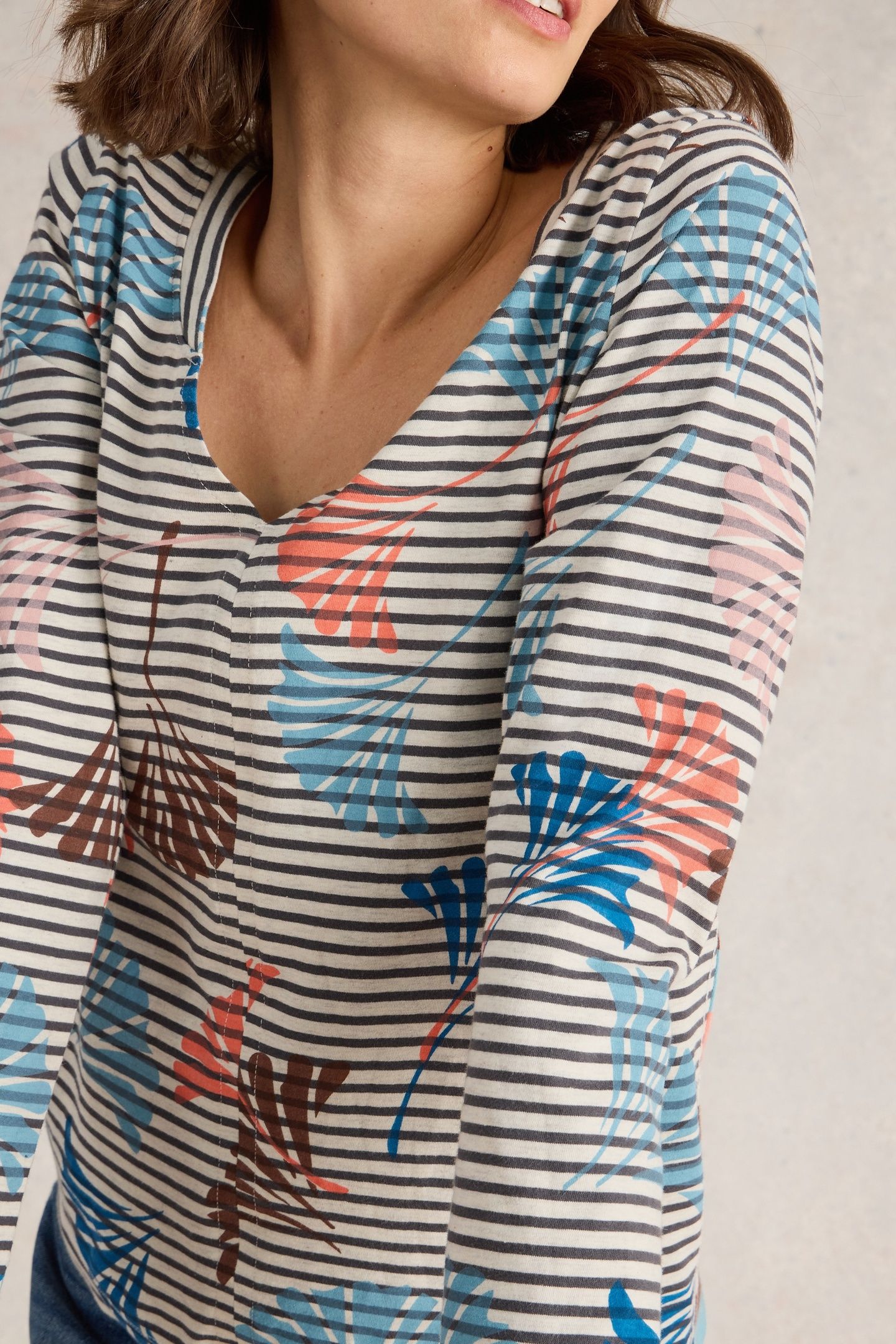 NELLY LS TEE CORAL MULTI 5