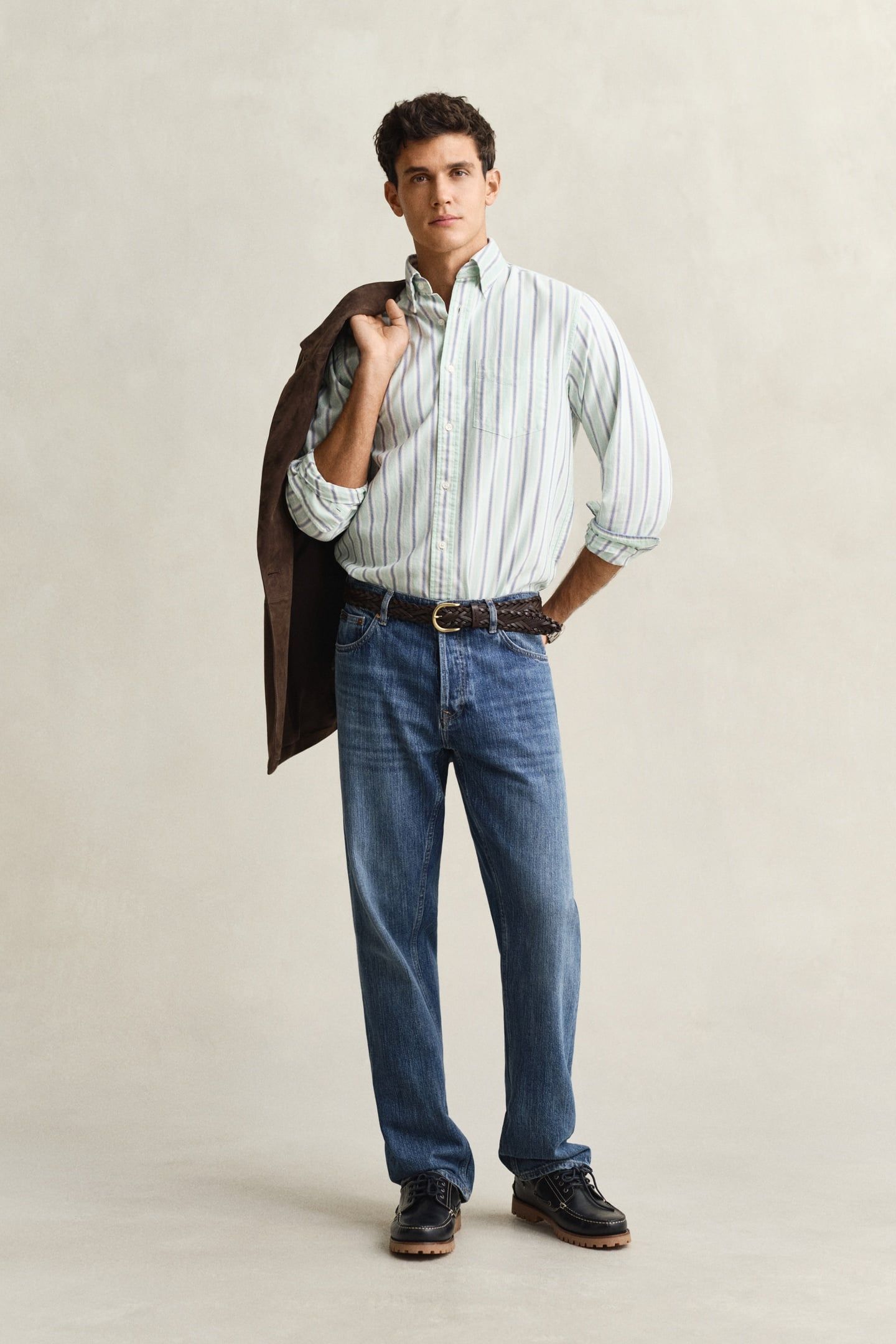 REG ARCHIVE OXFORD STRIPE SHIRT TURQUOISE 3