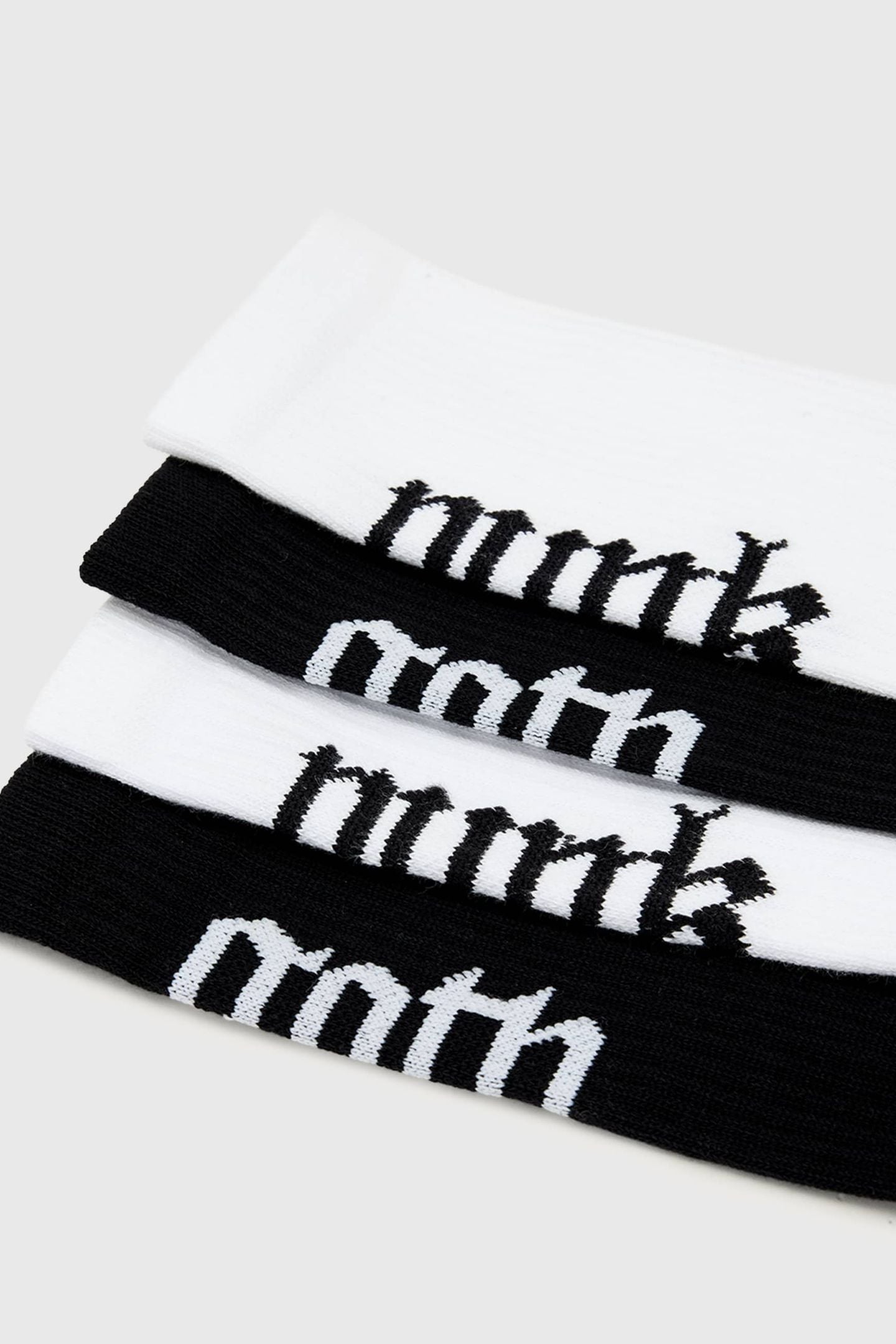 GOTH PUNK SOCKS BLACK/WHITE 3