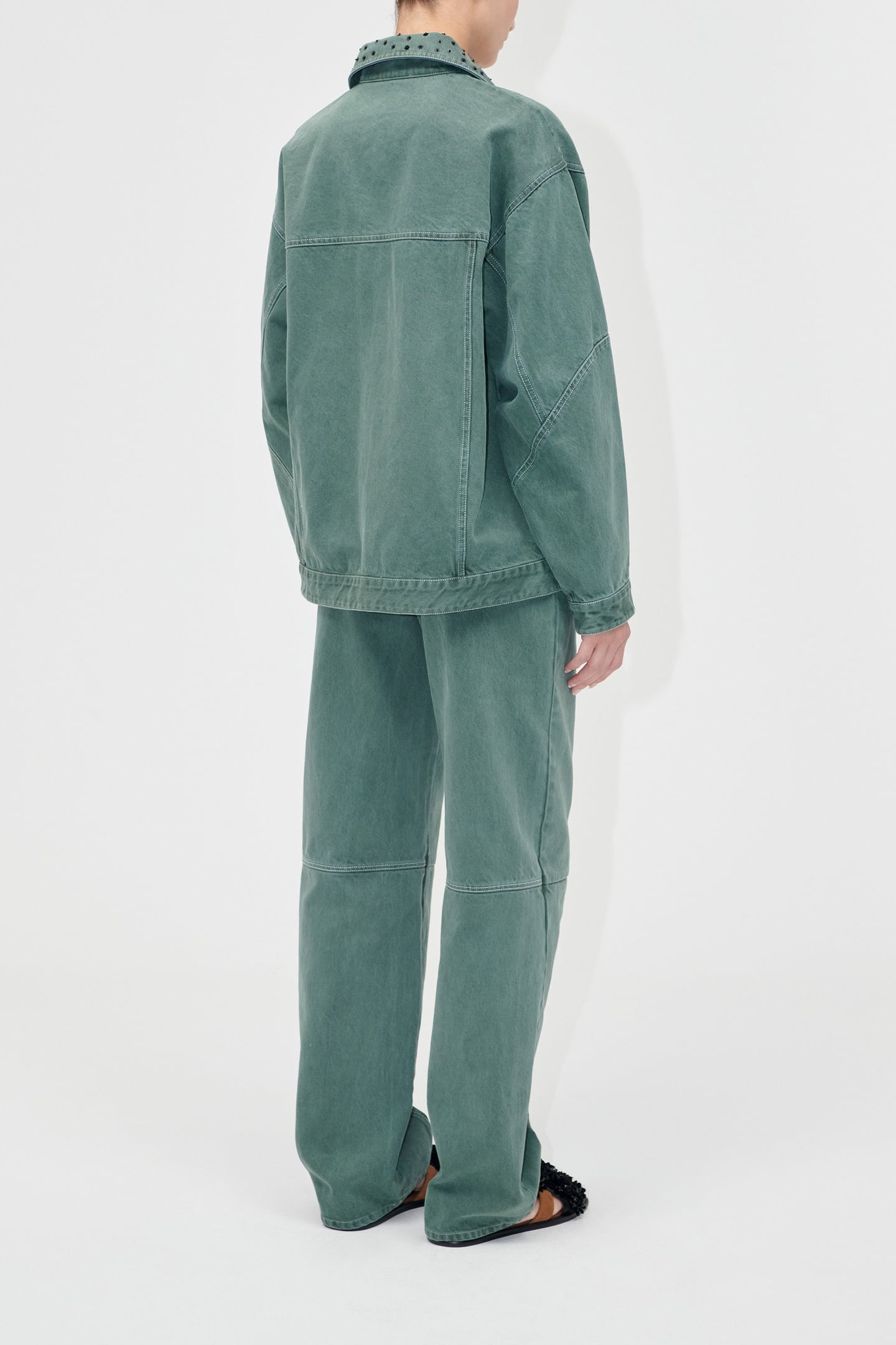 OVERSIZED POCKETS JACKET DARK GREEN 2