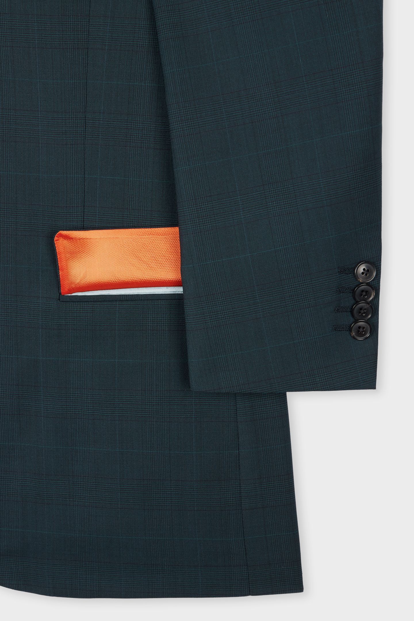 MENS TAILORED FIT 2BTN SUIT PETROL GREEN 8