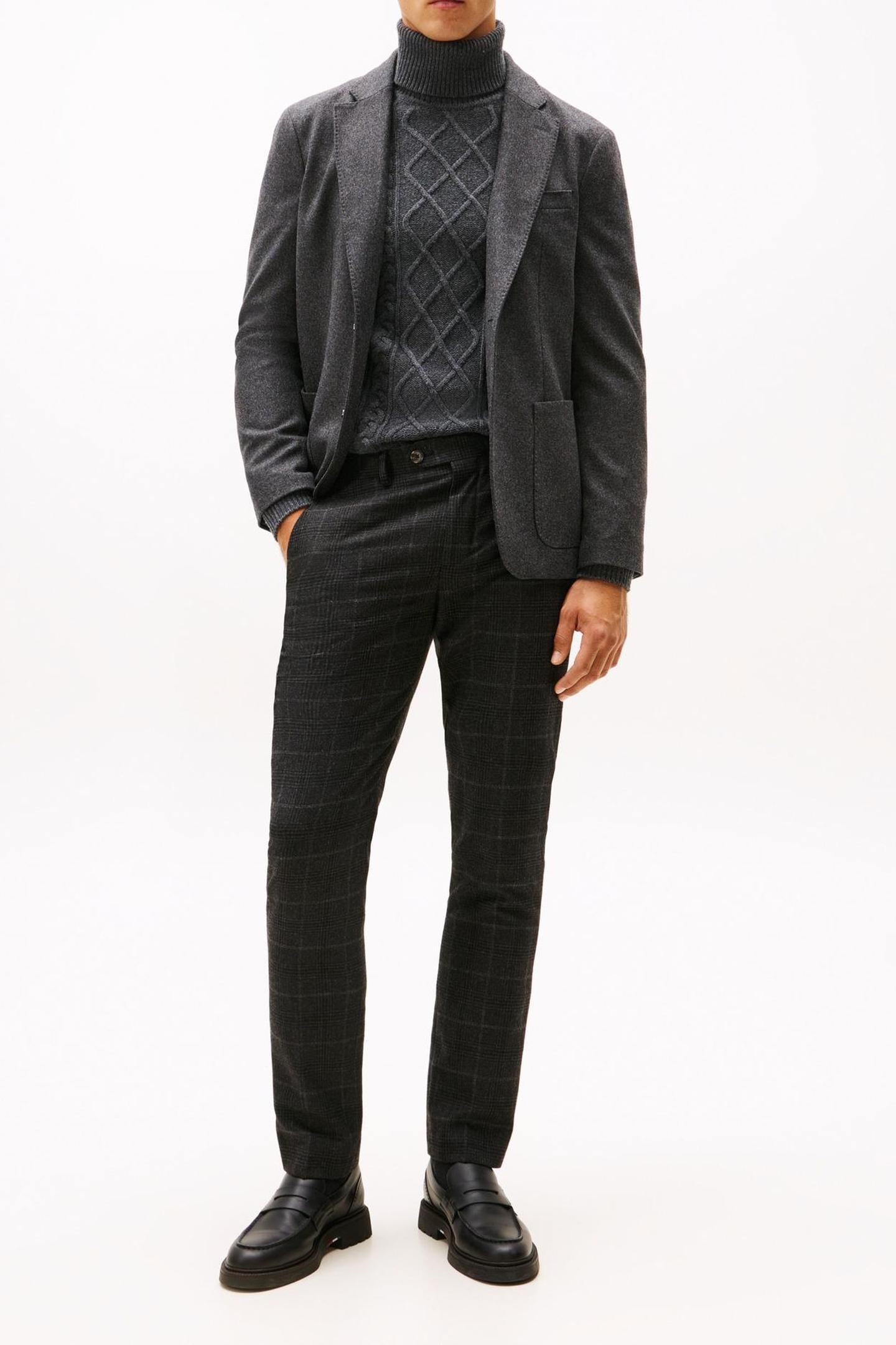 DC DENTON PATTERN PANTS DARK GREY MELANGE 1