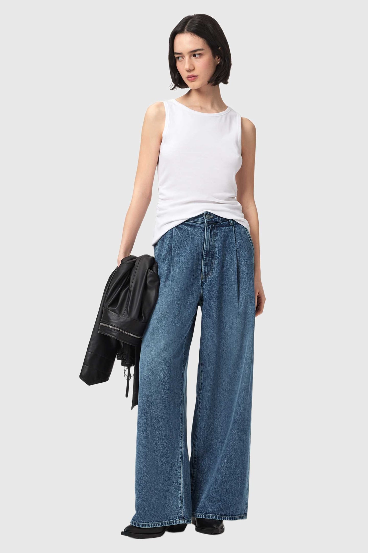 HAZE PLEAT JEAN MID INDIGO 7