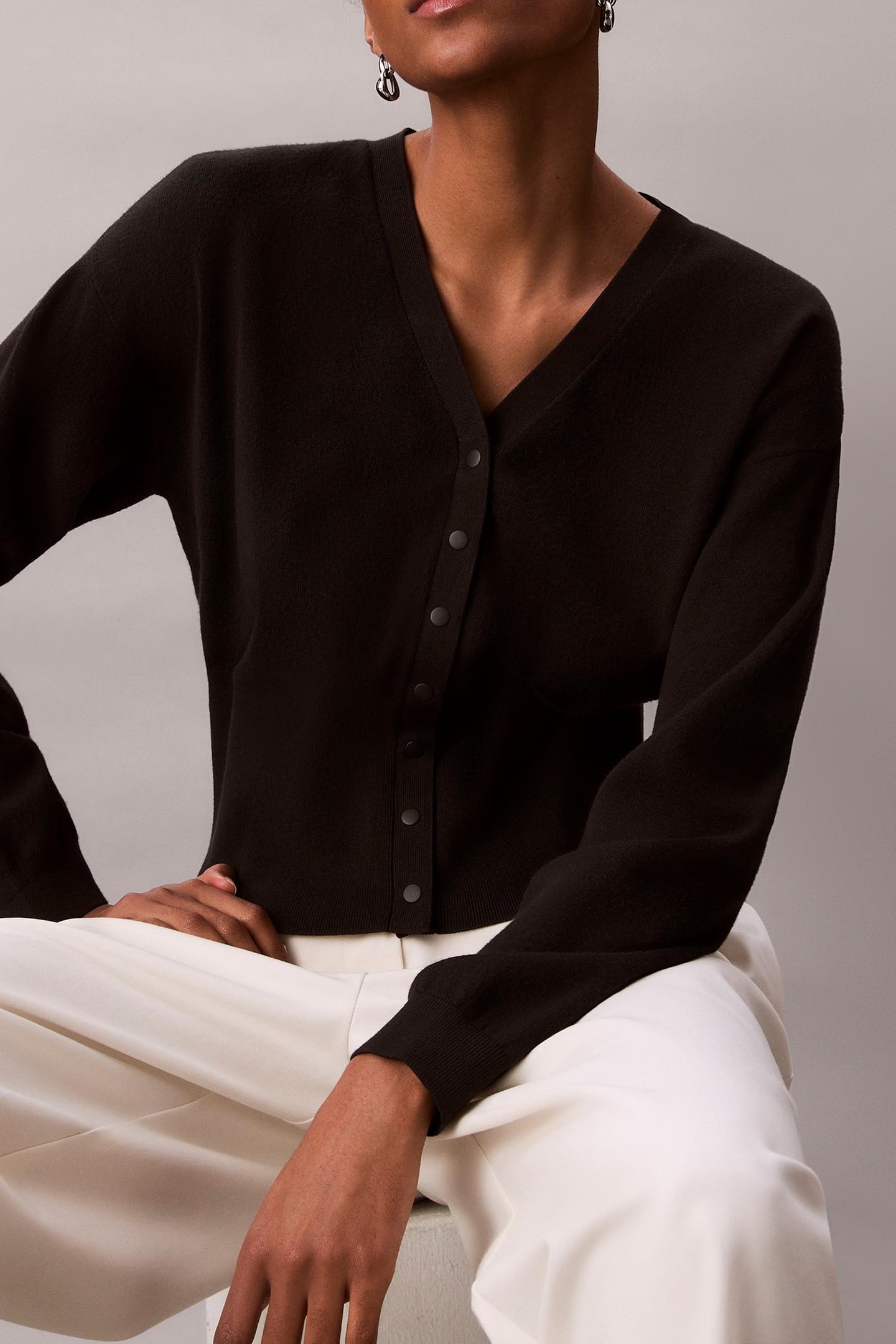 HALF MILANO CARDIGAN BLACK 6
