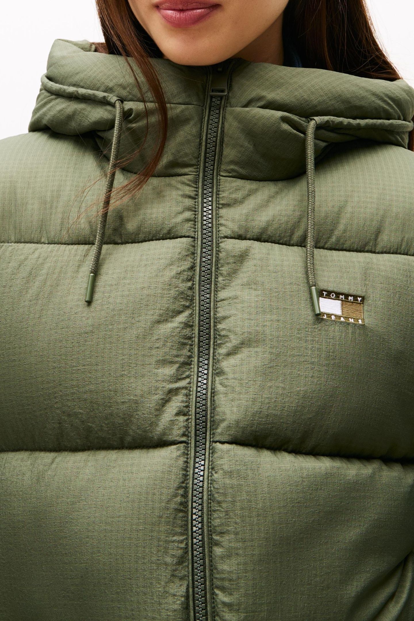 TJW HOODED PUFFER JACKET PEWTER GREEN 5