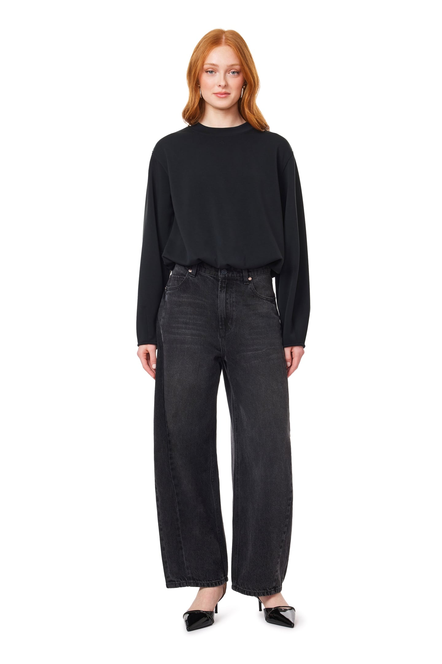 BUBBLE HEM CREWNECK BLACK NIGHT 7